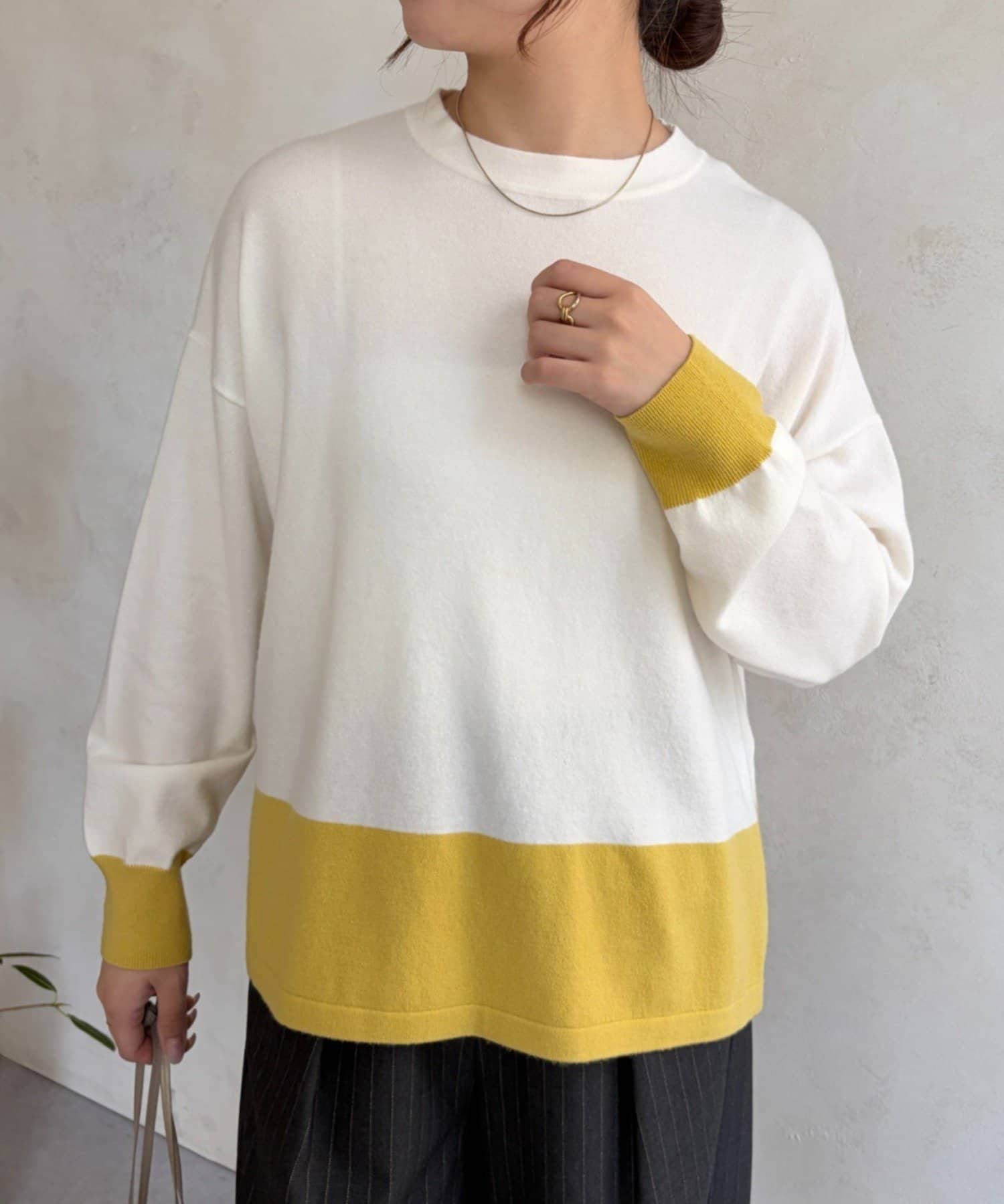 Jena　espace merveilleux(ジェナ　エスパスメルヴェイユ) 裾配色ニット