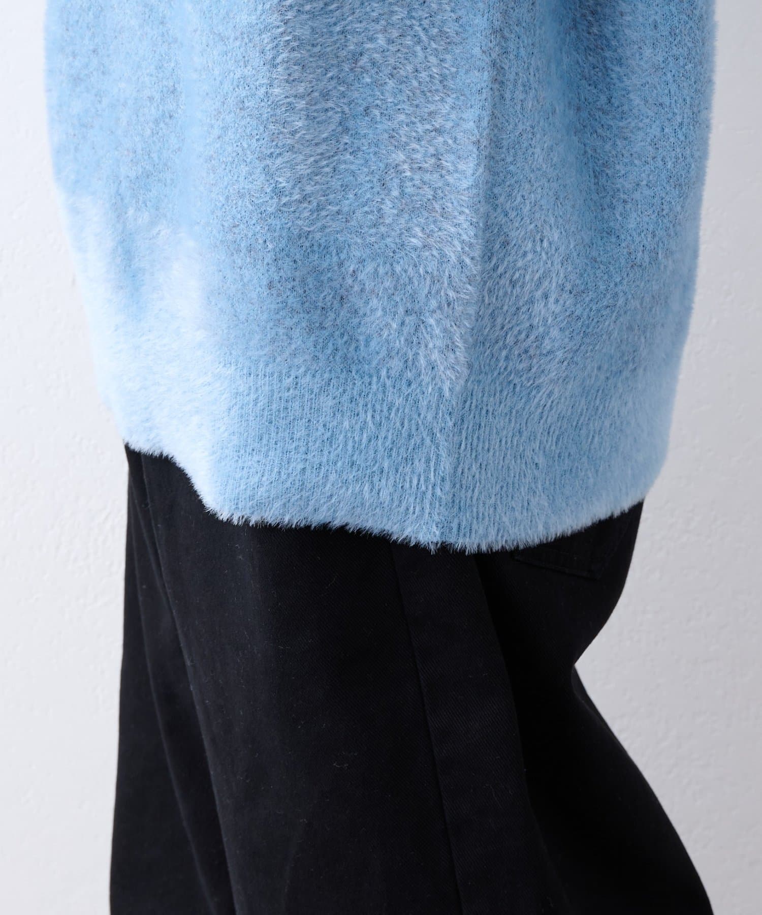 CIAOPANIC TYPY(チャオパニックティピー) 【UNISEX】ニュアンスロゴシャギーニット