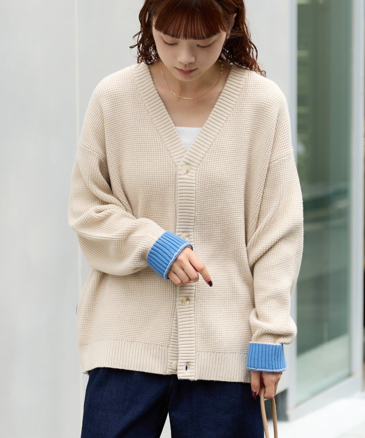 CIAOPANIC TYPY(チャオパニックティピー) 【UNISEX】キープシェイプニットカーディガン