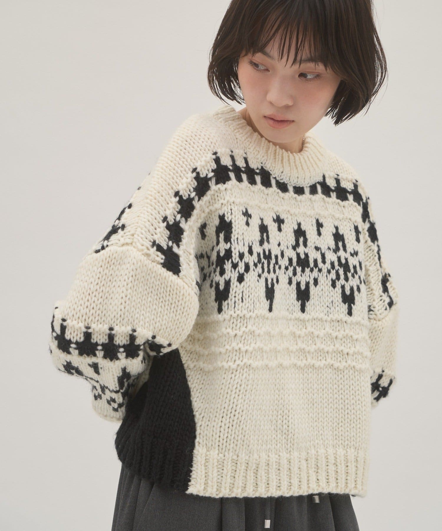 CIAOPANIC TYPY(チャオパニックティピー) 【26Winter展示会 出展商品】【willow】ノルディックボリュームニット