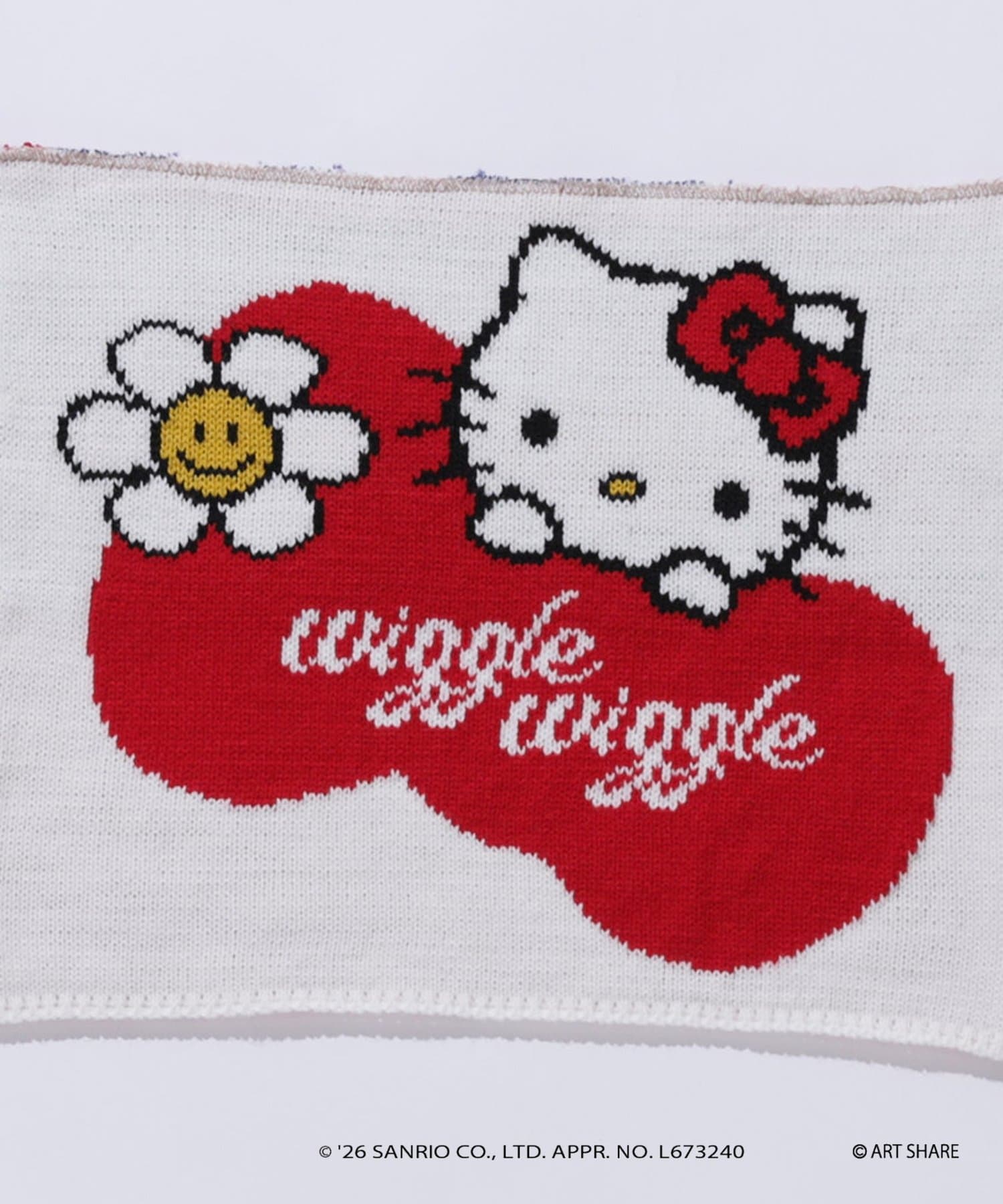 CIAOPANIC TYPY(チャオパニックティピー) サンリオキャラクターズ ❘ wiggle wiggle ❘ CIAOPANIC TYPY  総柄ジャガードポイント刺繍ニット