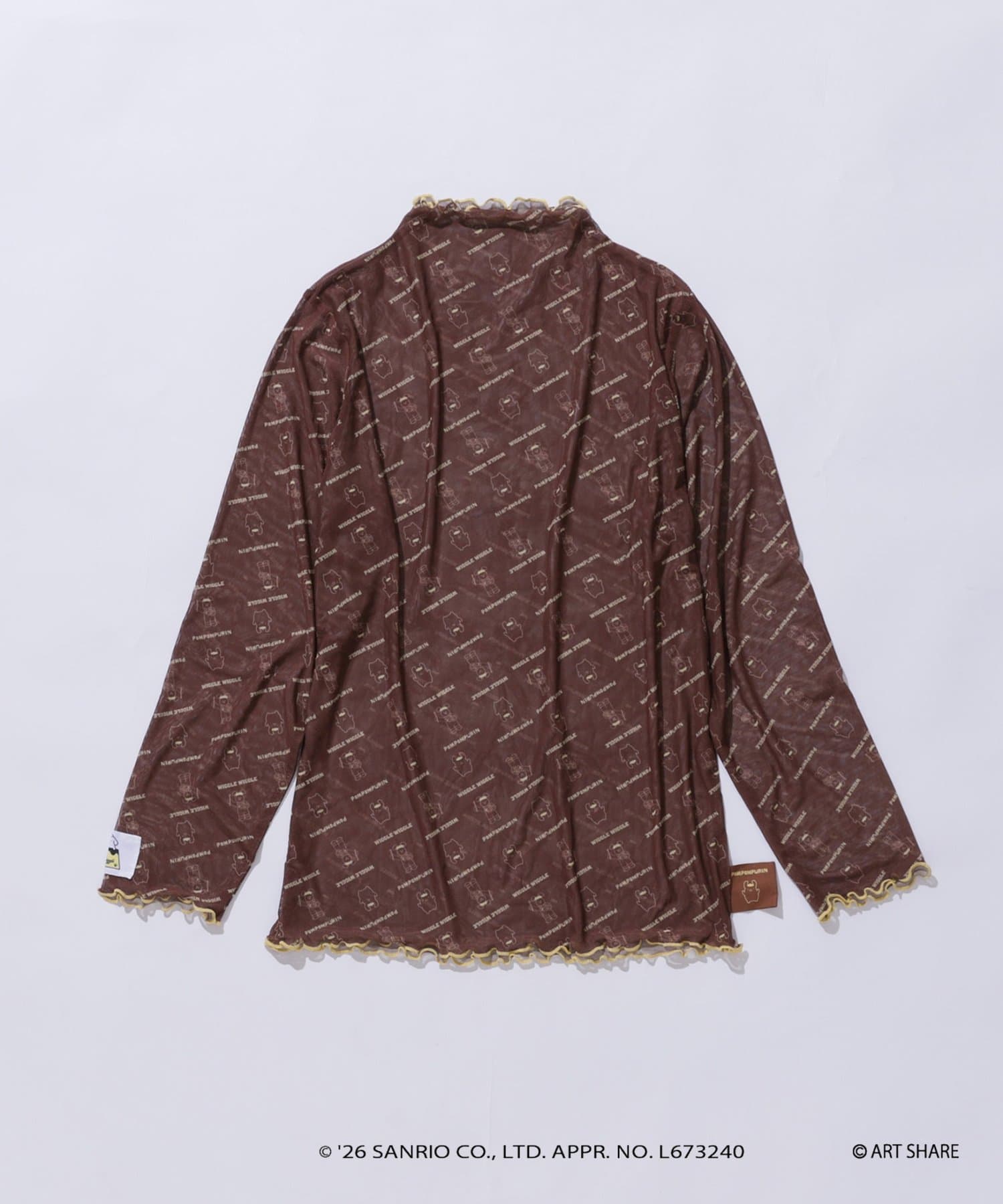 CIAOPANIC TYPY(チャオパニックティピー) サンリオキャラクターズ ❘ wiggle wiggle ❘ CIAOPANIC TYPY  総柄シアーワンポイント刺繍トップス