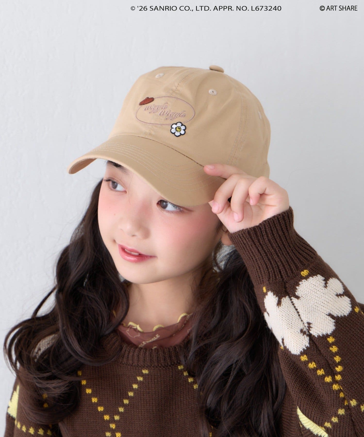 CIAOPANIC TYPY(チャオパニックティピー) サンリオキャラクターズ ❘ wiggle wiggle ❘ CIAOPANIC TYPY【KIDS】ポイント刺繍バックシルエットCAP