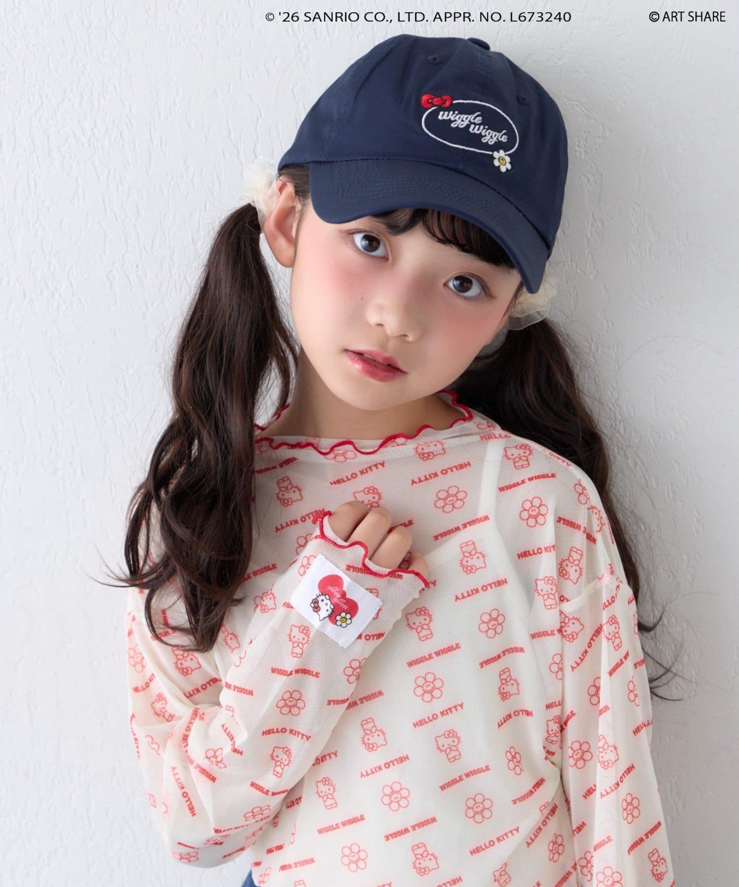 CIAOPANIC TYPY(チャオパニックティピー) サンリオキャラクターズ ❘ wiggle wiggle ❘ CIAOPANIC TYPY【KIDS】ポイント刺繍バックシルエットCAP