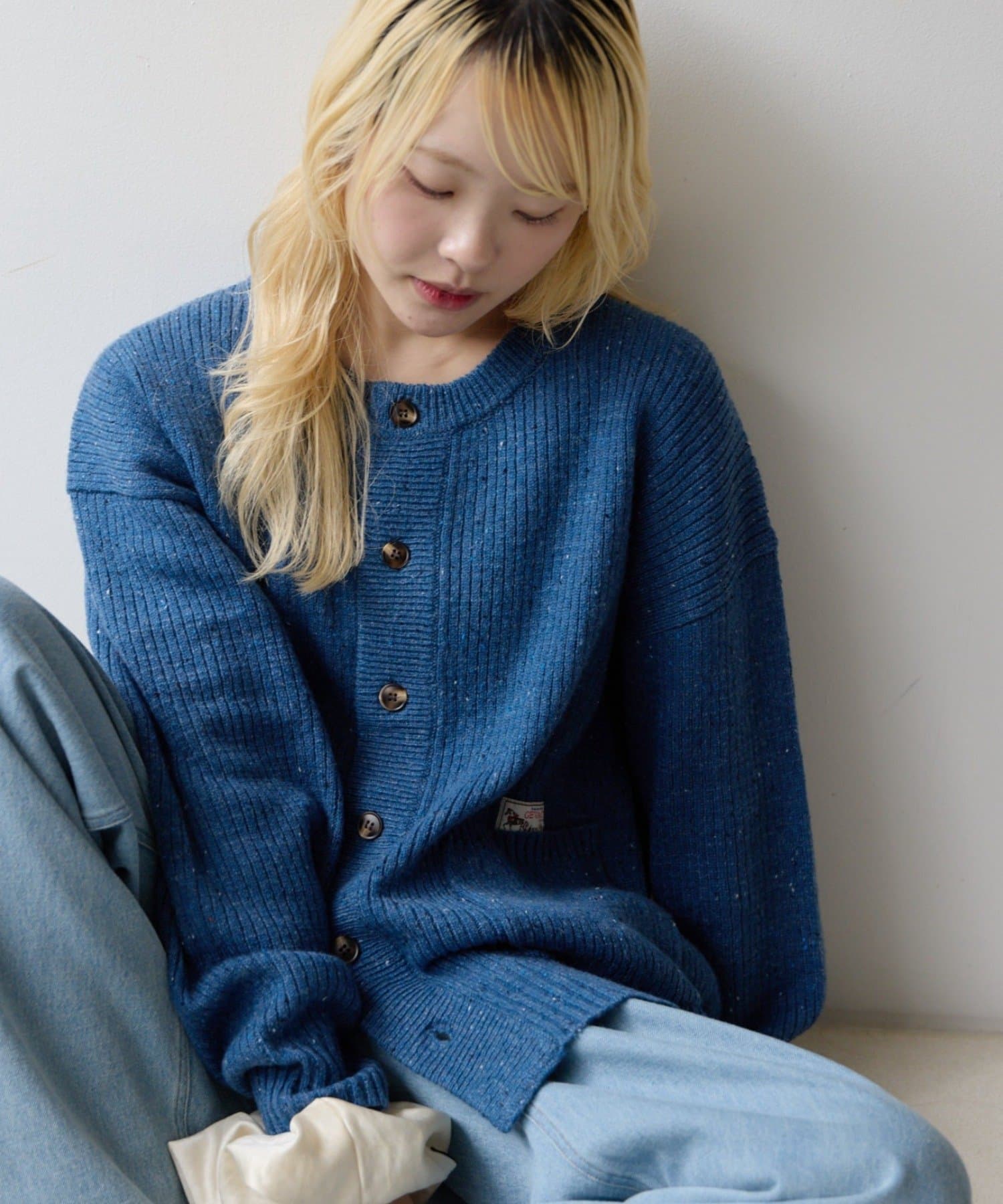 CIAOPANIC TYPY(チャオパニックティピー) 【26Winter展示会 出展商品】【GEVACO】ラウンドネックネップリブカーデ