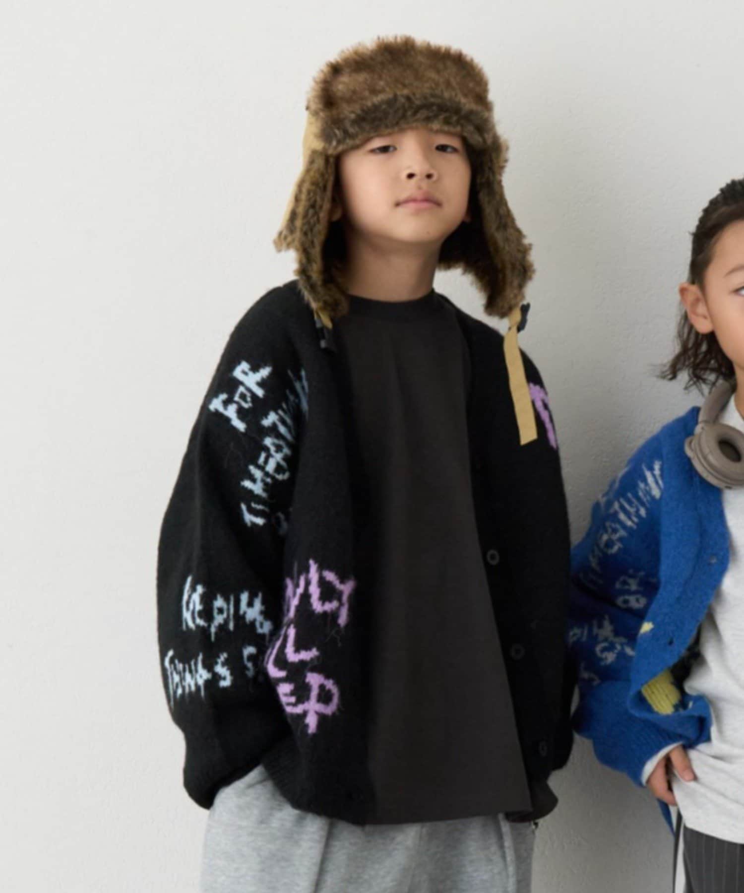 CIAOPANIC TYPY(チャオパニックティピー) 【KIDS】らくがき風ニットアウターカーデ