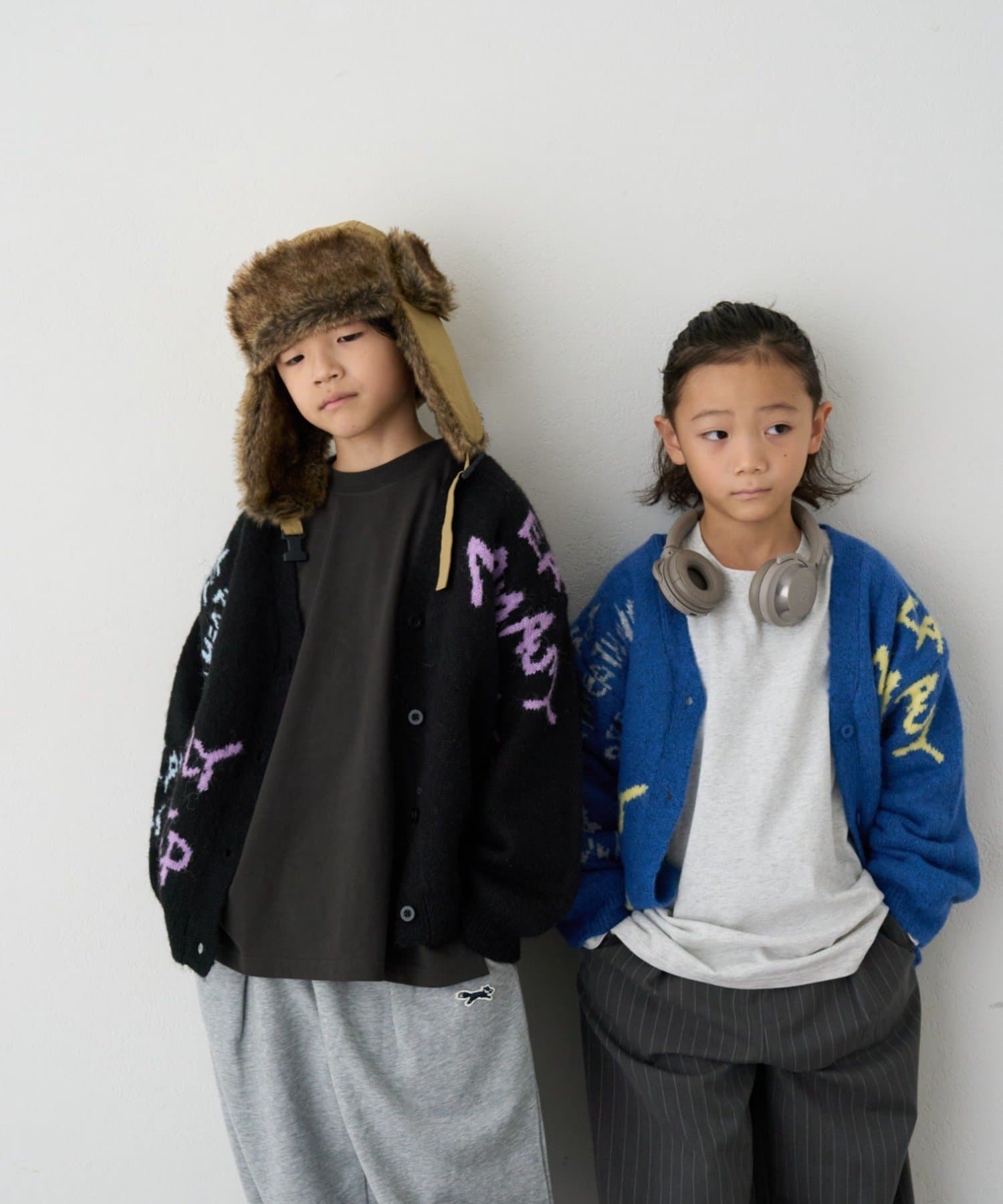 CIAOPANIC TYPY(チャオパニックティピー) 【KIDS】らくがき風ニットアウターカーデ