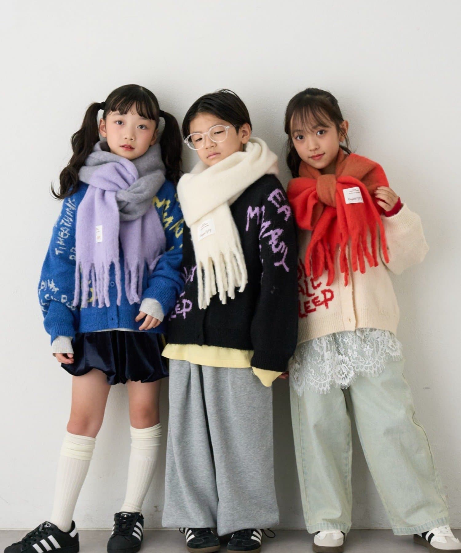 CIAOPANIC TYPY(チャオパニックティピー) 【KIDS】らくがき風ニットアウターカーデ