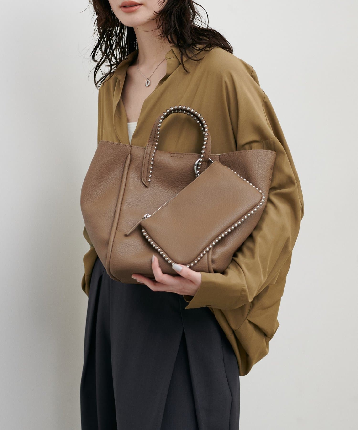 LARUTA(ラルータ) ミニショルダー付きボールチェーン2WAYトートバッグ