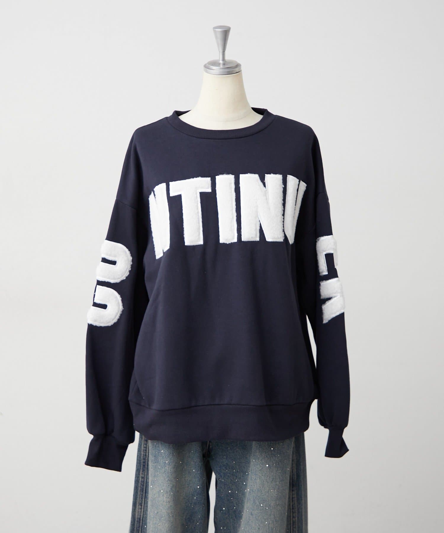 NICE CLAUP / OLIVE des OLIVE OUTLET(ナイスクラップ  / オリーブ デ オリーブ アウトレット) 【continuer】 ビックロゴファースウェット