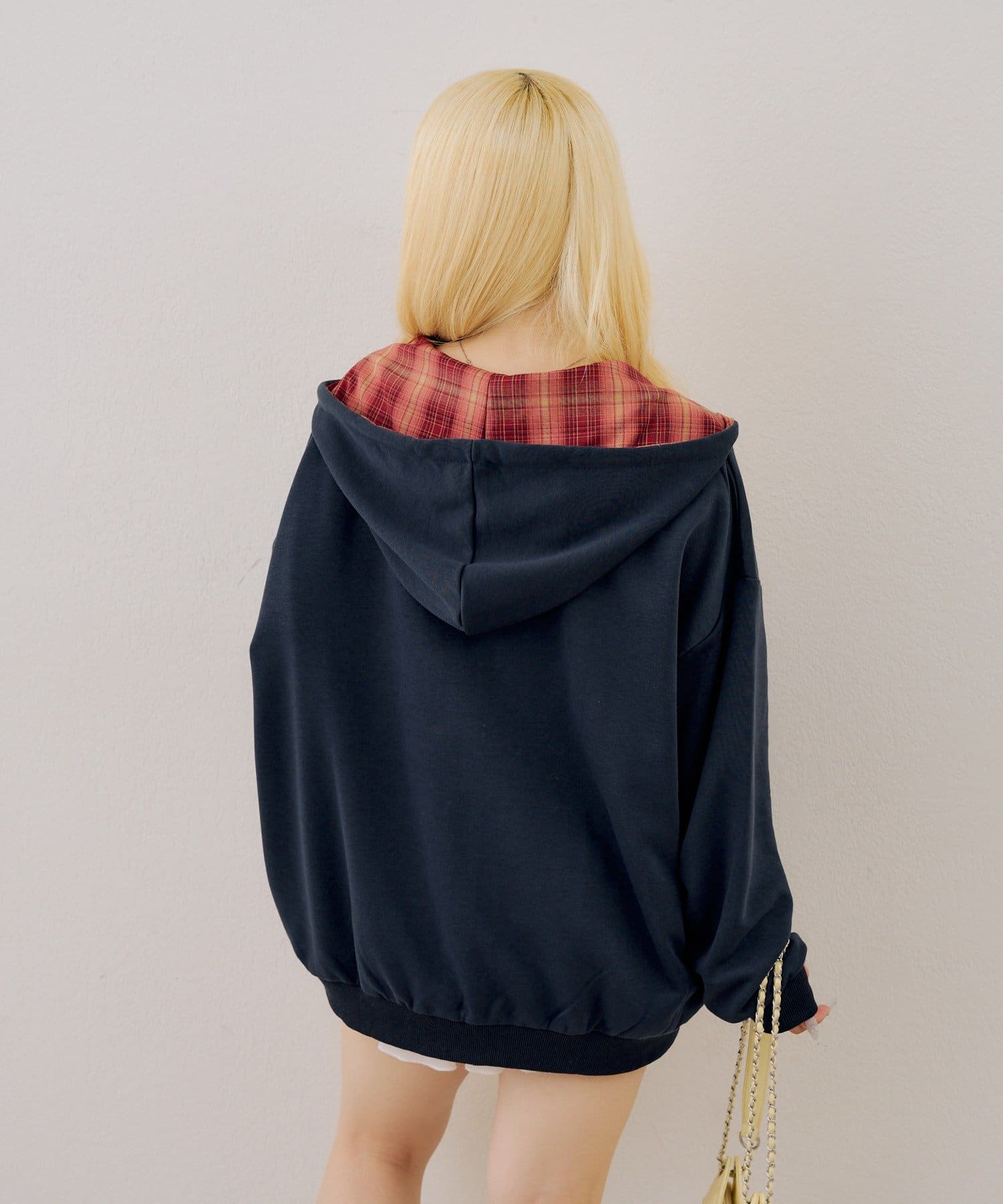NICE CLAUP / OLIVE des OLIVE OUTLET(ナイスクラップ  / オリーブ デ オリーブ アウトレット) 【ANOTHER BRANCH】裏起毛配色ロゴZIPパーカー