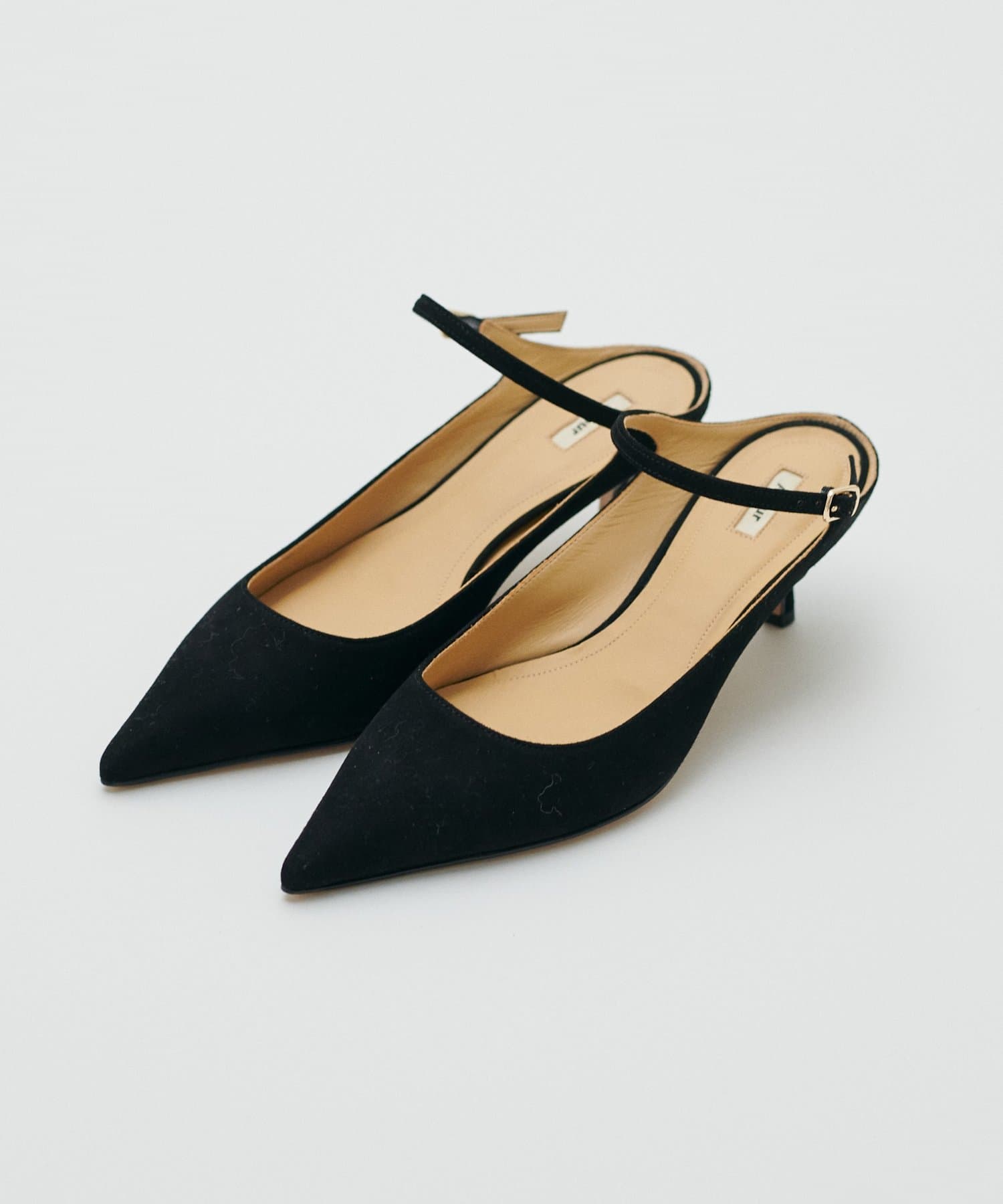 LARUTA(ラルータ) 【Adour】Deneuve No.3 ポインテッドベルトミュール（ブラック）