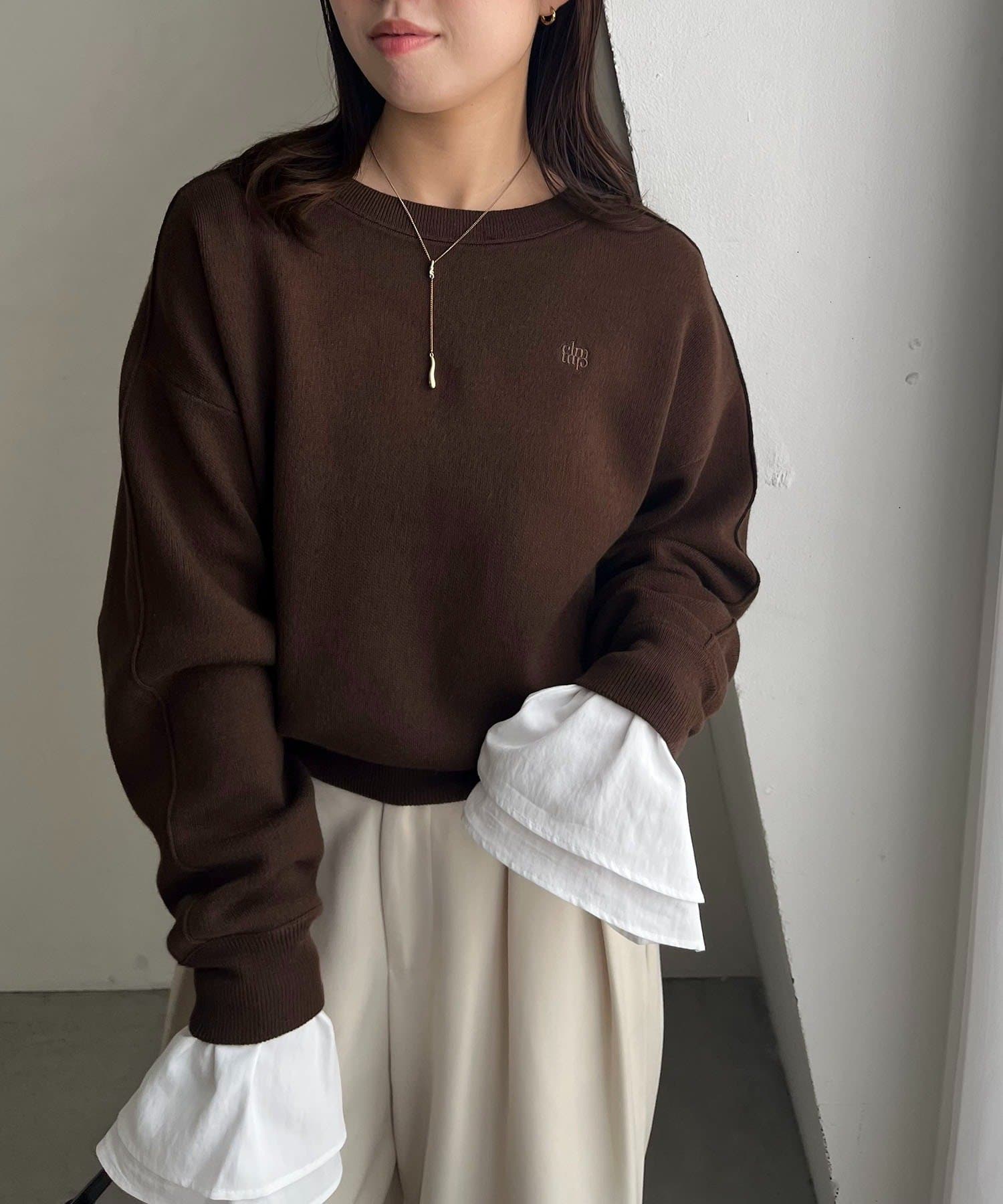 CAPRICIEUX LE'MAGE(カプリシュレマージュ) 1ポイントスウェットライクニット