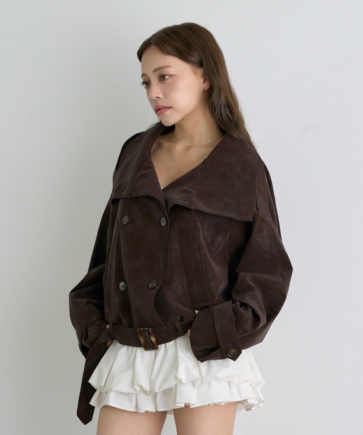 RAY CASSIN(レイカズン) ショート丈バルーントレンチコート