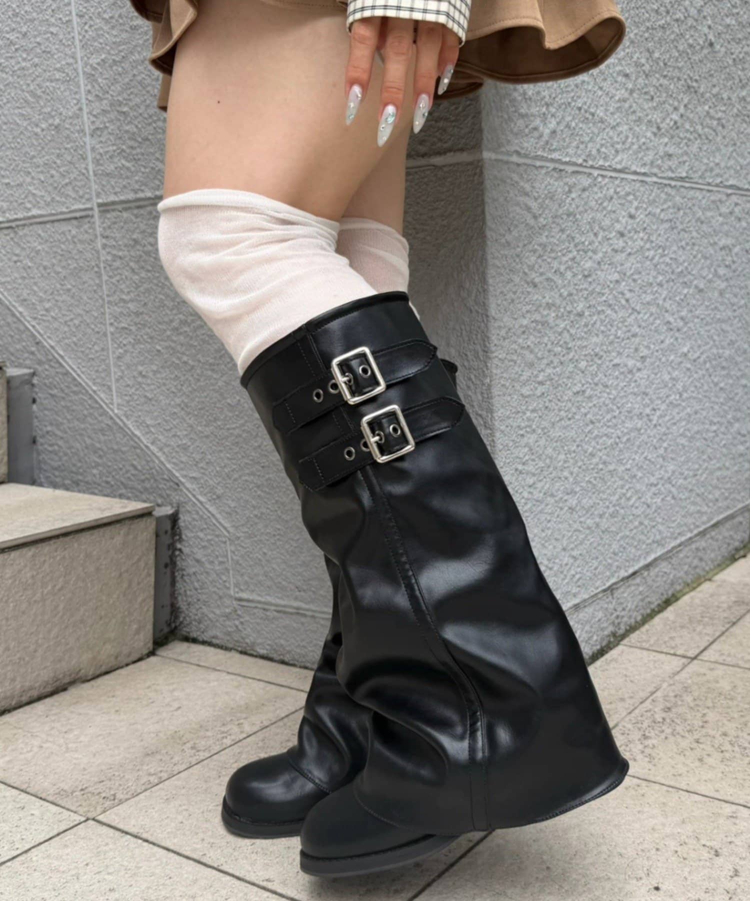 NICE CLAUP / OLIVE des OLIVE OUTLET(ナイスクラップ  / オリーブ デ オリーブ アウトレット) 【RMAF】カバーロングブーツ