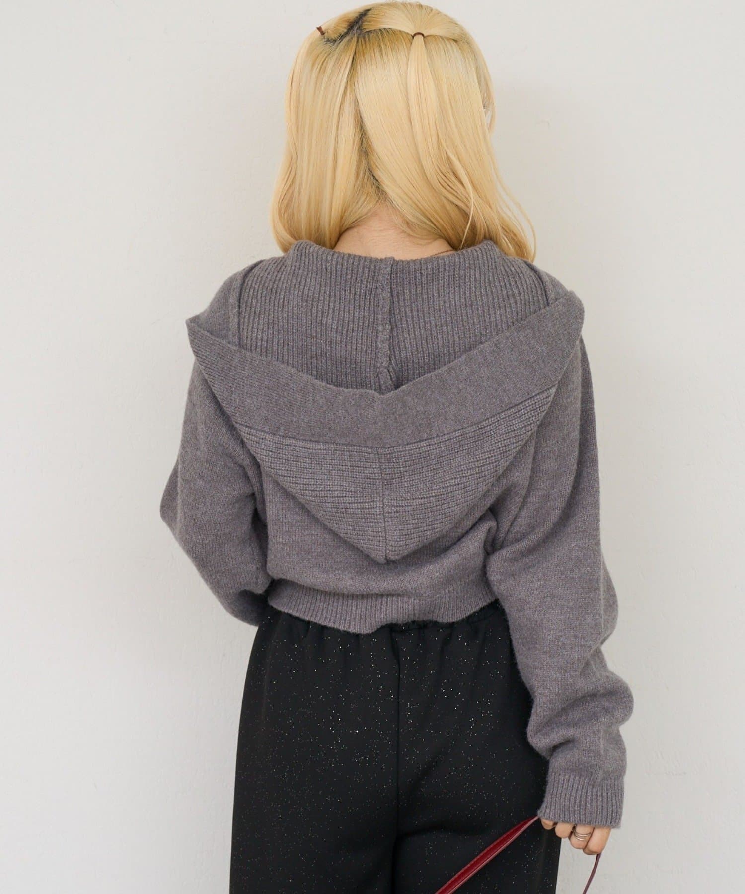 NICE CLAUP / OLIVE des OLIVE OUTLET(ナイスクラップ  / オリーブ デ オリーブ アウトレット) 【continuer】ビッグリボンニットパーカー