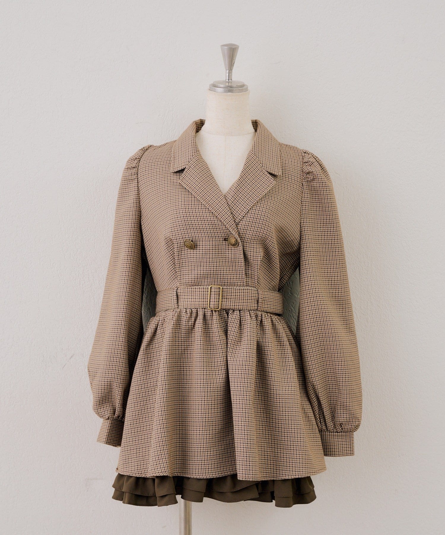 NICE CLAUP / OLIVE des OLIVE OUTLET(ナイスクラップ  / オリーブ デ オリーブ アウトレット) 【continuer】ベルト付きテーラーミニワンピース