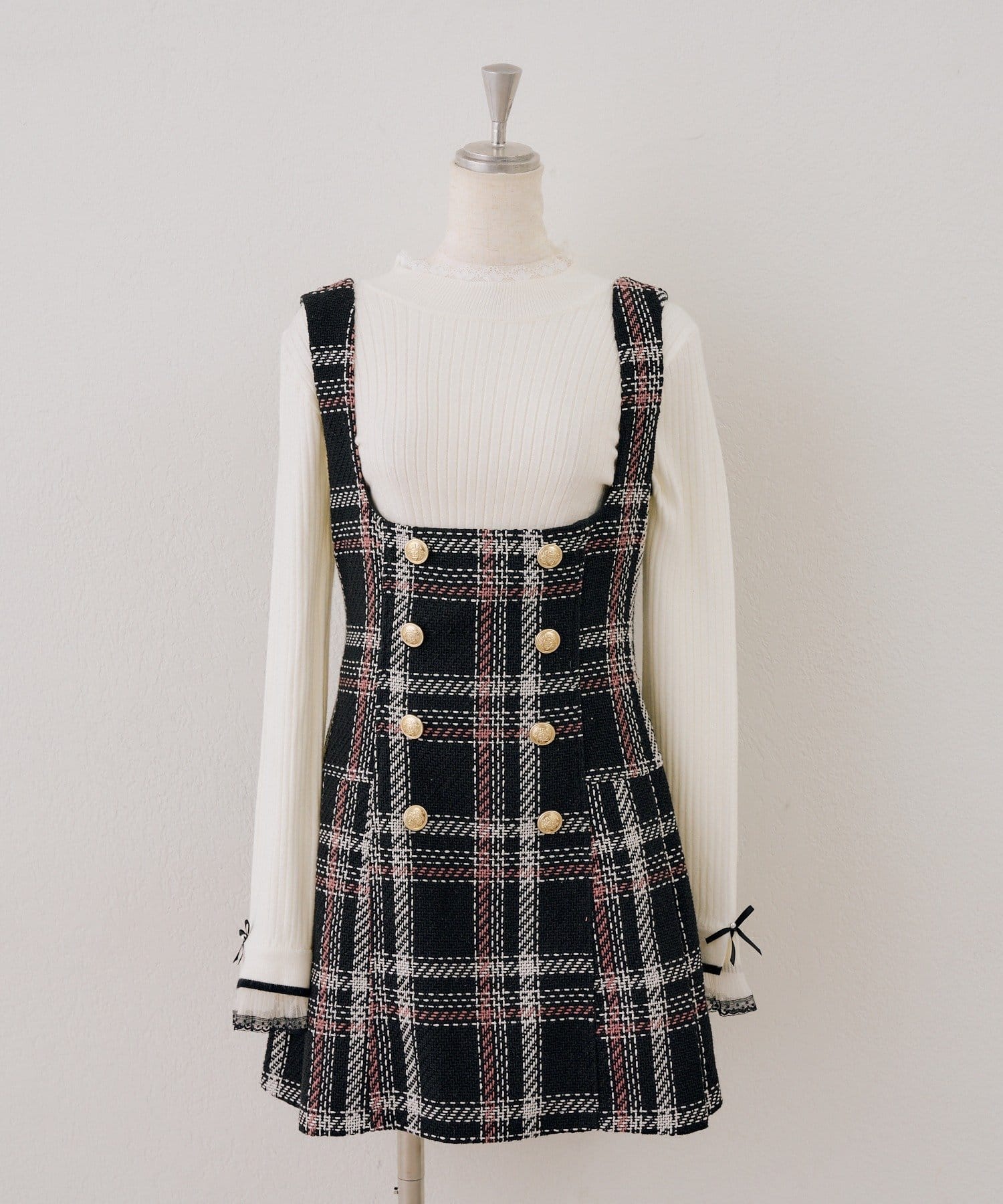 NICE CLAUP / OLIVE des OLIVE OUTLET(ナイスクラップ  / オリーブ デ オリーブ アウトレット) 【continuer】バックレースアップミニワンピース