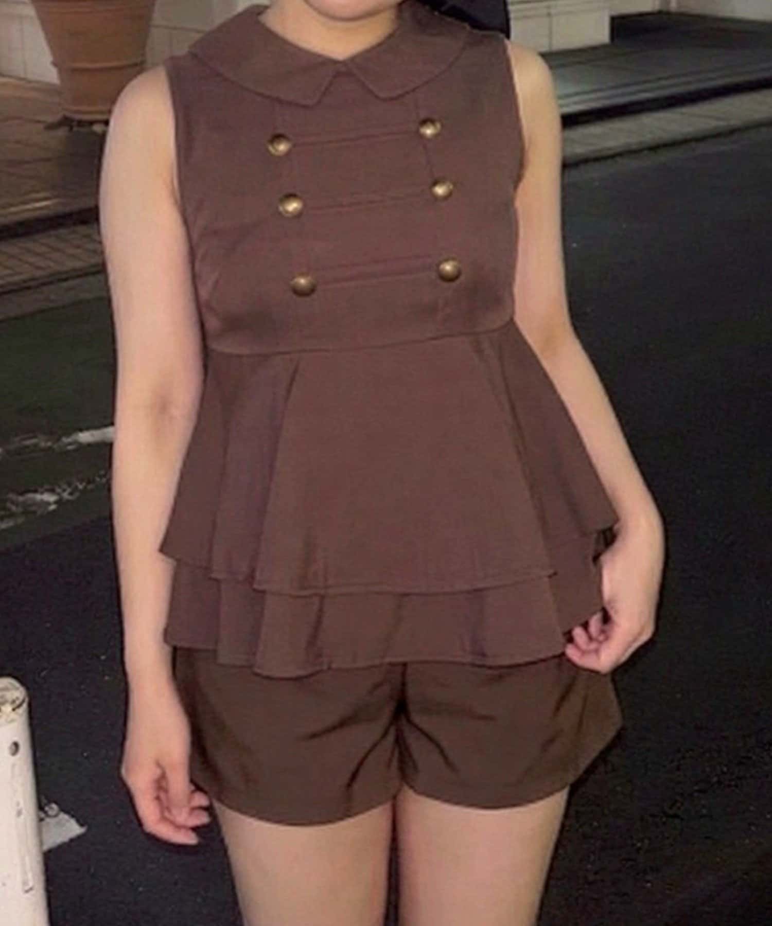 NICE CLAUP / OLIVE des OLIVE OUTLET(ナイスクラップ  / オリーブ デ オリーブ アウトレット) 【ANOTHER BRANCH】ペプラムナポレオンブラウス