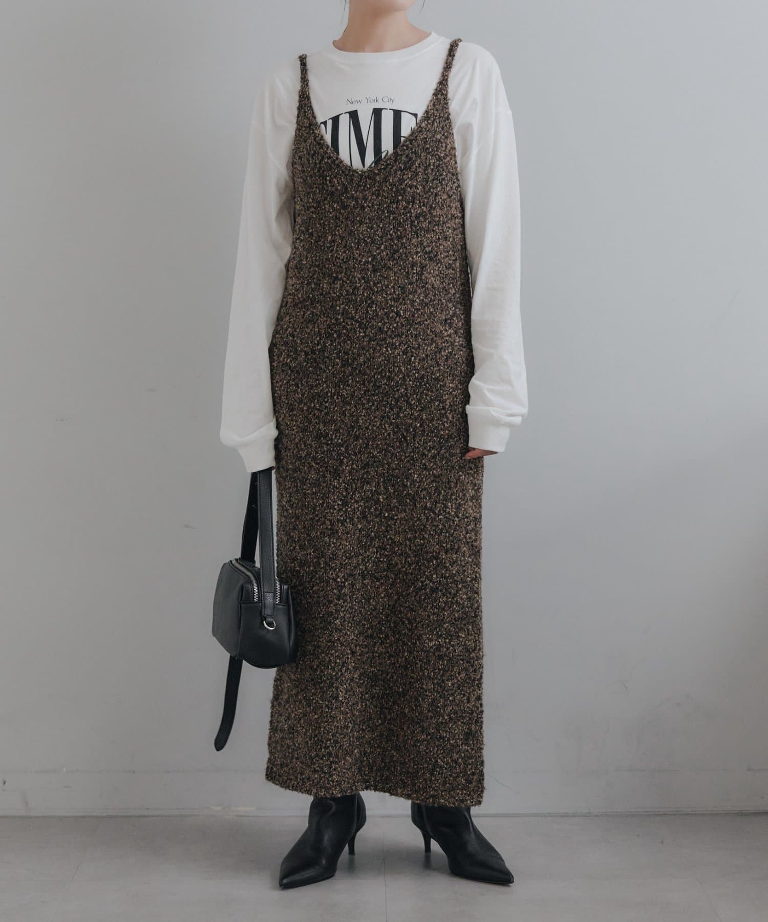 SHENERY(シーナリー) 【WEB先行販売】メランジニットキャミドレス