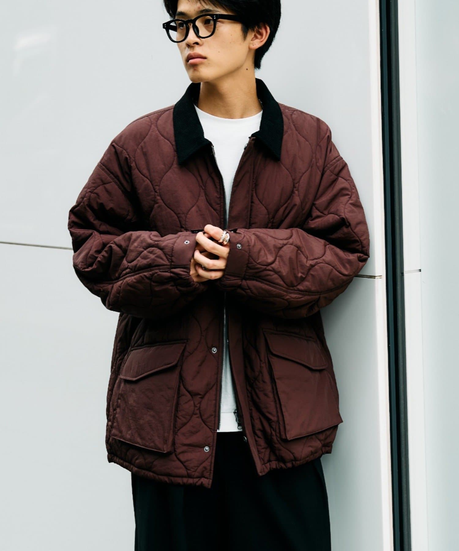 CIAOPANIC TYPY(チャオパニックティピー) 【UNISEX】コーデュロイ襟キルティングジャケット