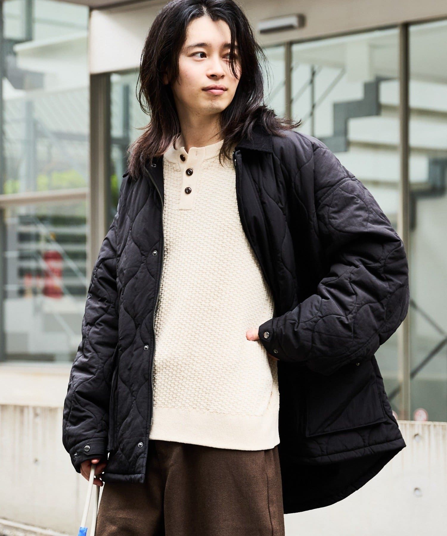 CIAOPANIC TYPY(チャオパニックティピー) 【UNISEX】コーデュロイ襟キルティングジャケット