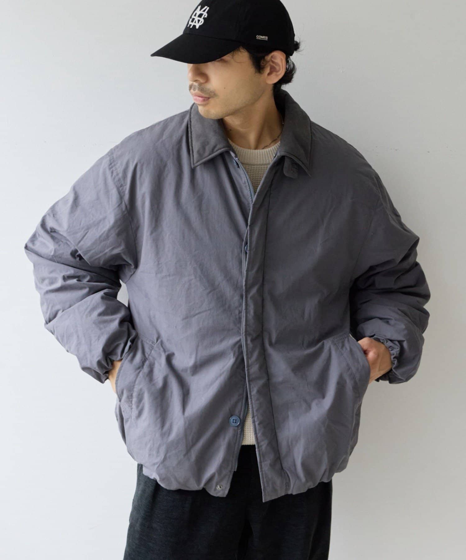 CIAOPANIC TYPY(チャオパニックティピー) 【UNISEX】【シルエット調整可】襟切替中綿バルーンコーチジャケット