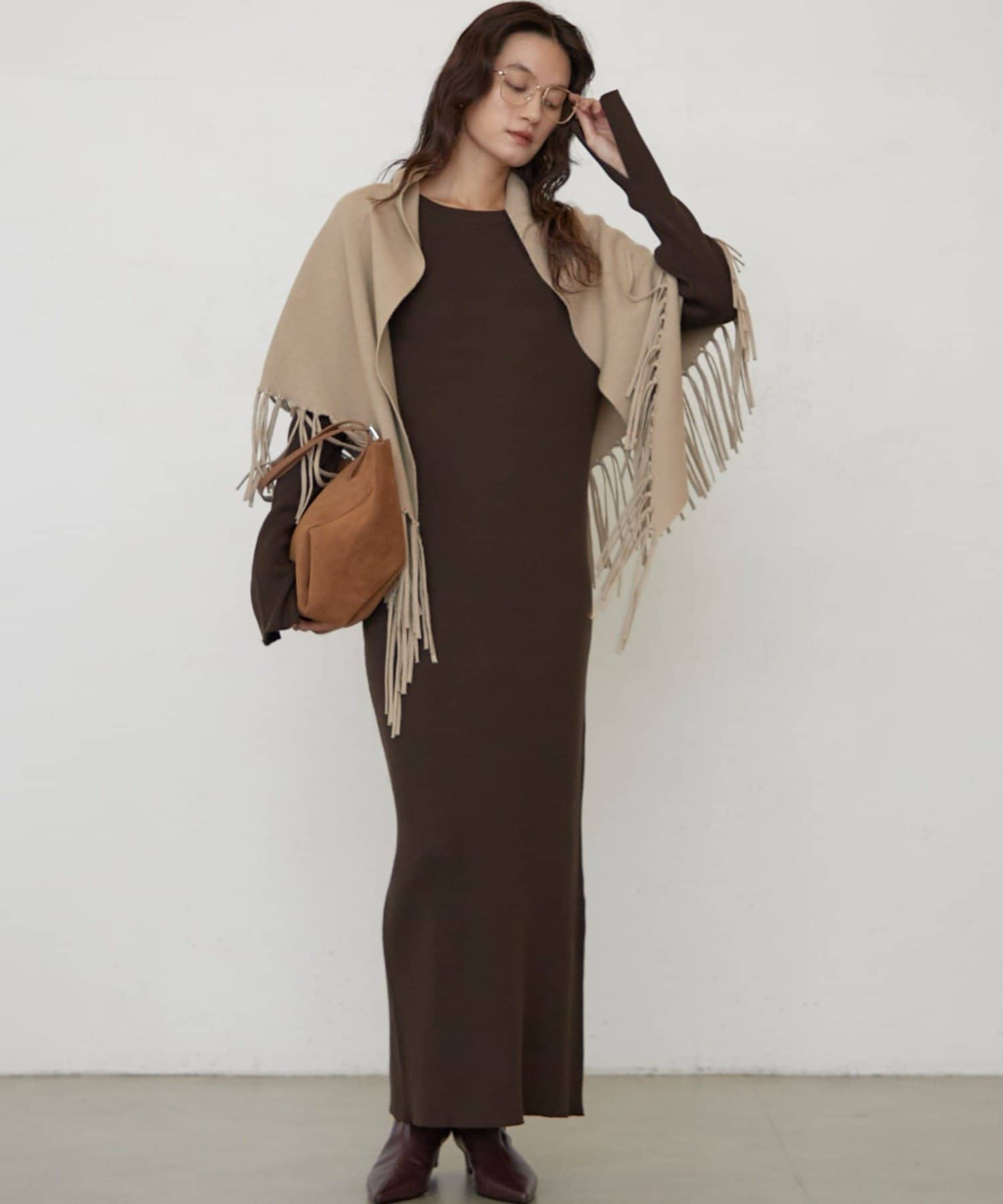 LOUNGEDRESS(ラウンジドレス) 《WEB限定》リブニットワンピース