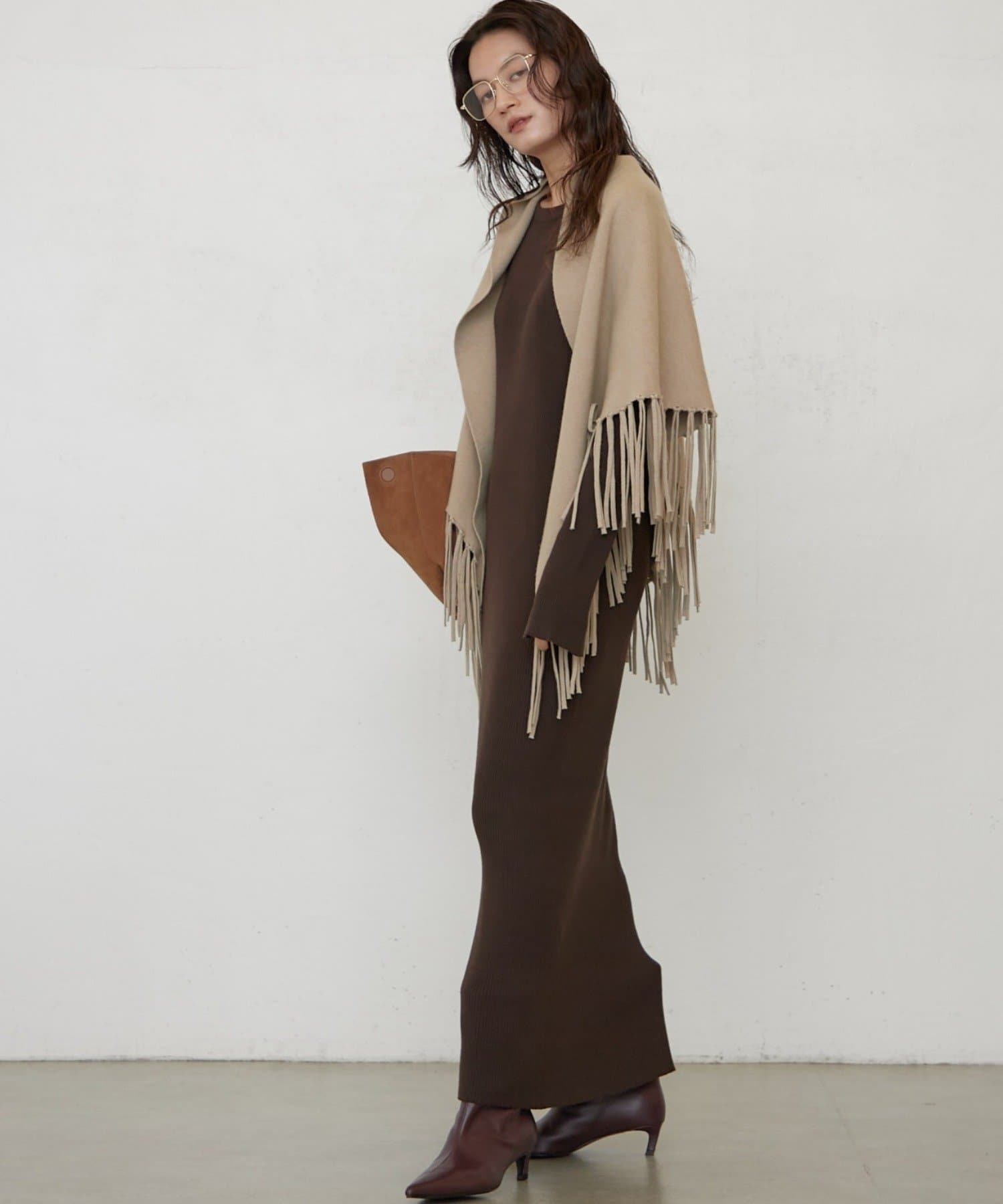 LOUNGEDRESS(ラウンジドレス) 《WEB限定》リブニットワンピース