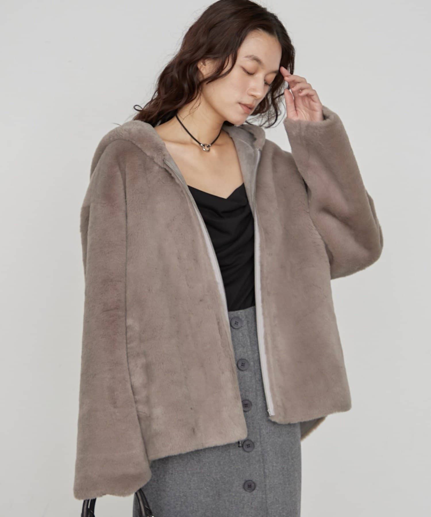 LOUNGEDRESS(ラウンジドレス) 《2WAY》リバーシブルフェイクムートンコート