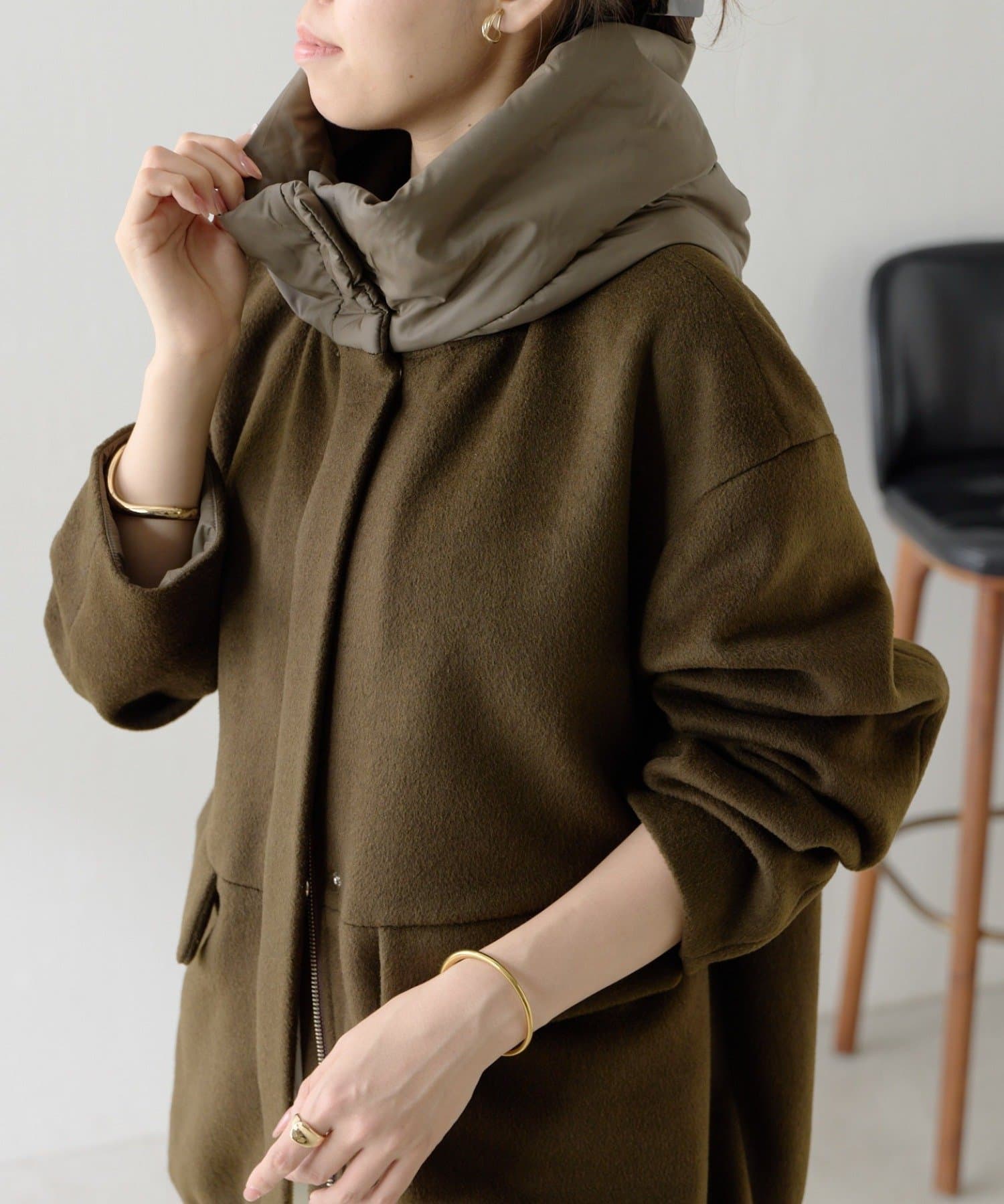 COLLAGE GALLARDAGALANTE(コラージュ ガリャルダガランテ) ≪シークレットページにて15%OFF！≫パテッドフードミドルコート