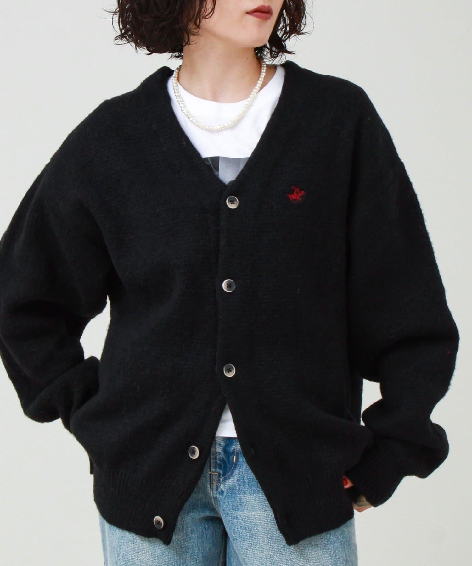FREDY & GLOSTER(フレディ アンド グロスター) 【実績品番/UNISEX】【BHPC】モヘヤタッチニットカーディガン