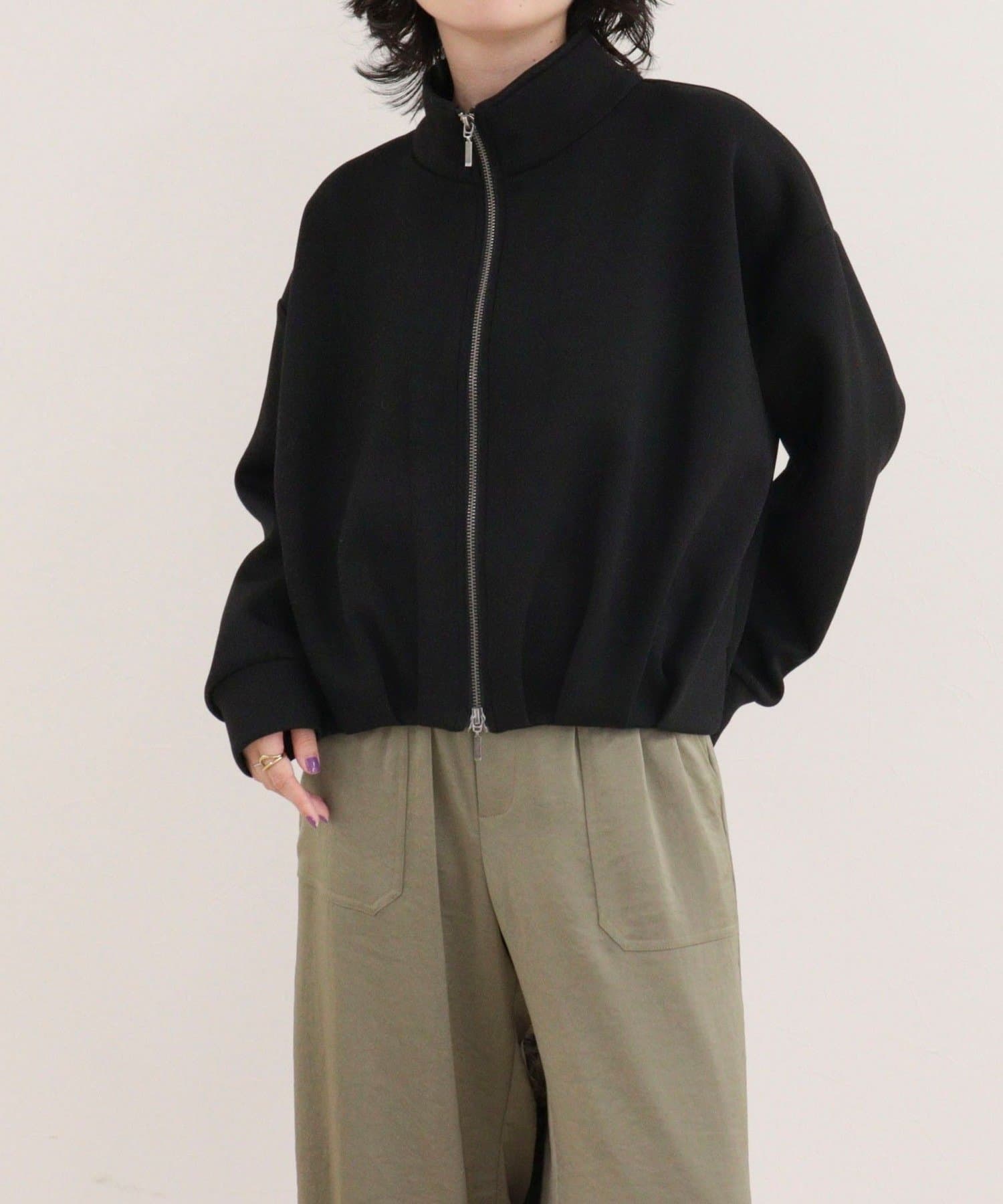 FREDY & GLOSTER(フレディ アンド グロスター) ダンボールハイネックZIPブルゾン