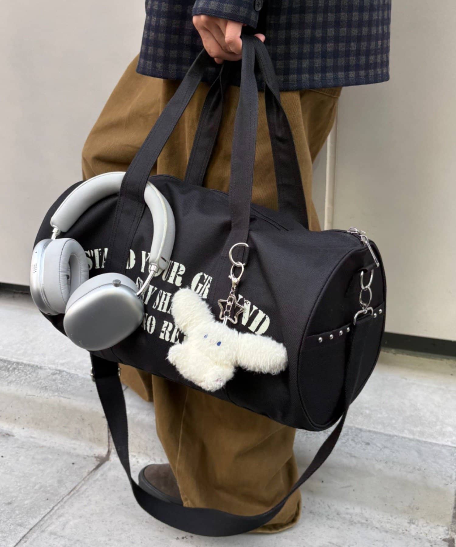 CIAOPANIC TYPY(チャオパニックティピー) キャンバスロゴドラムショルダーBAG