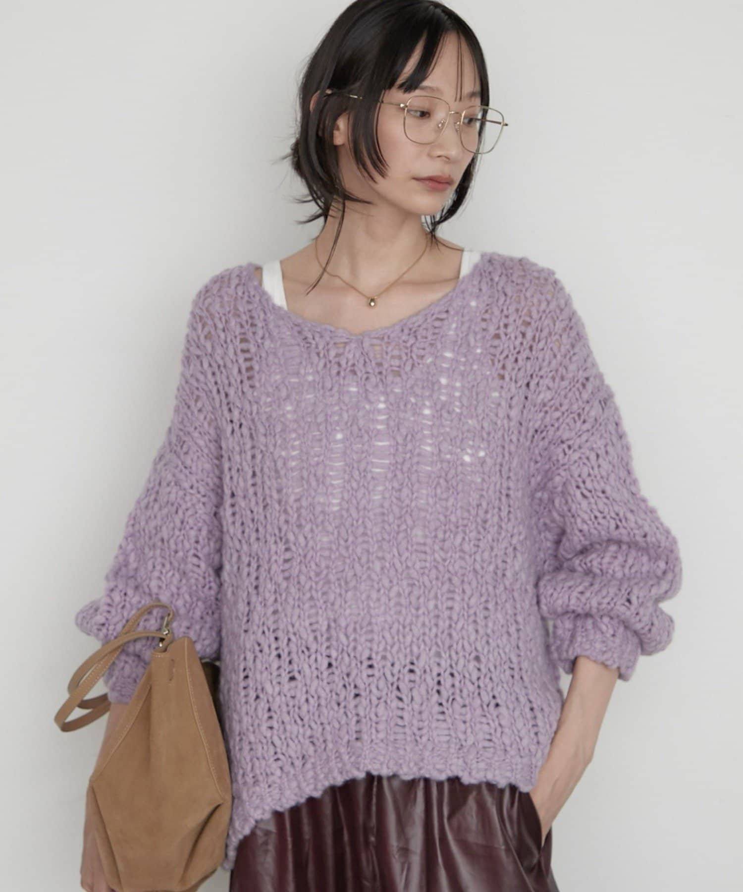 LOUNGEDRESS(ラウンジドレス) 《前後着用可》ハンド2WAYニット