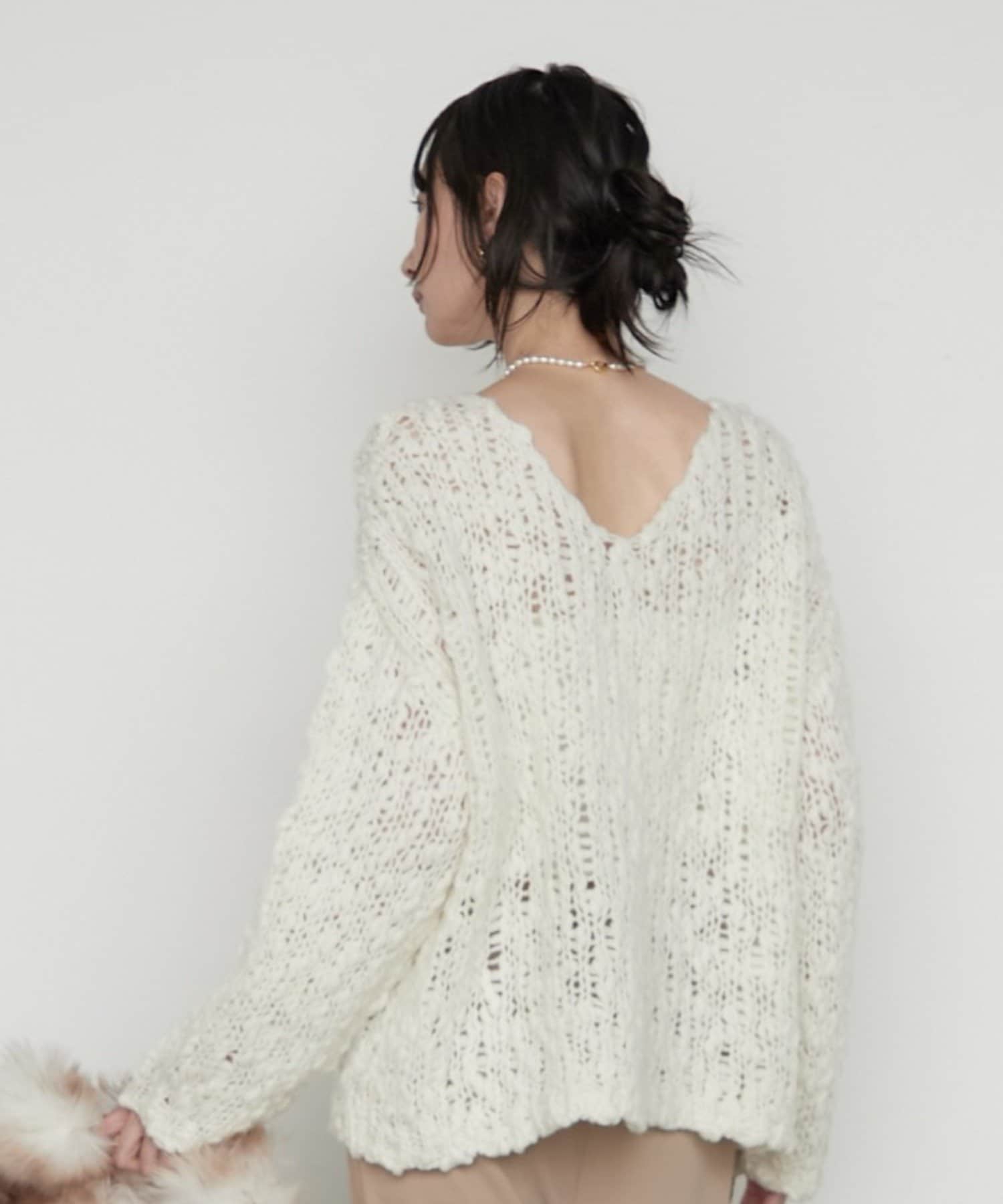 LOUNGEDRESS(ラウンジドレス) 《前後着用可》ハンド2WAYニット