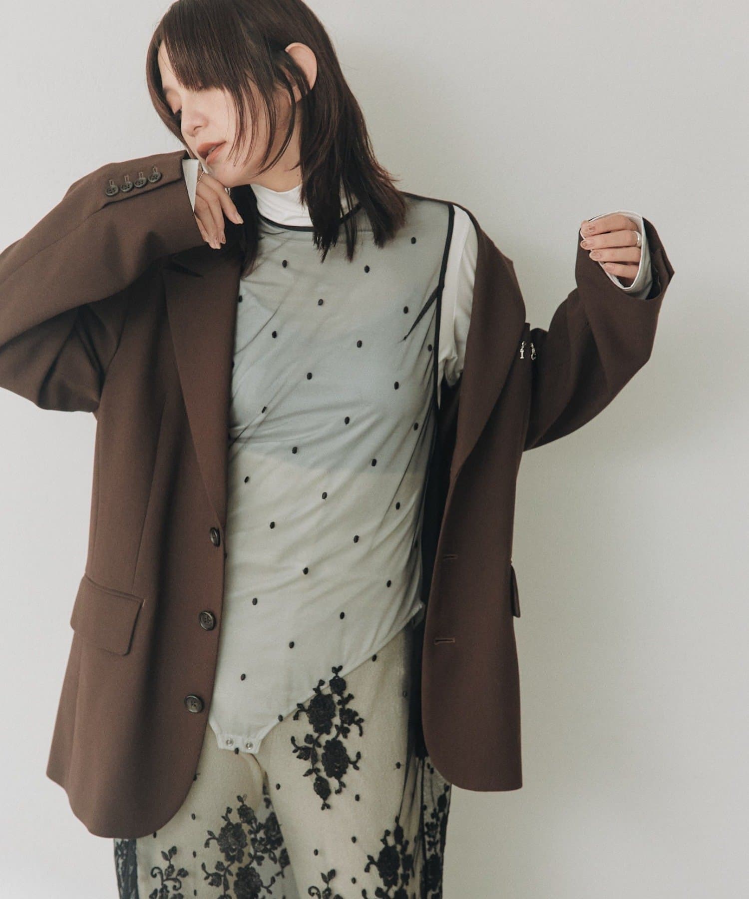 RIVE DROITE(リヴドロワ) 【à Nice】チュール刺繍ワンピース