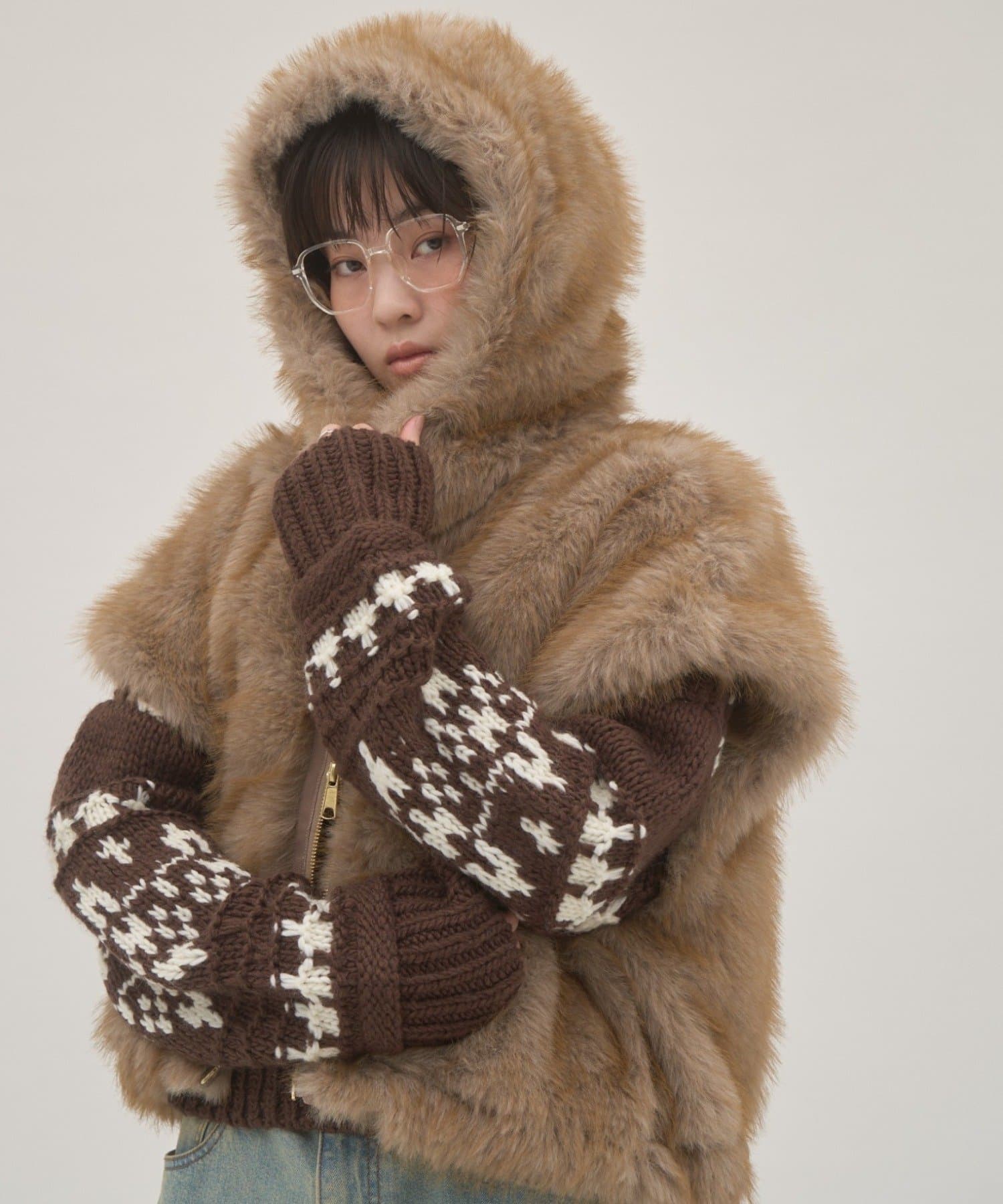 CIAOPANIC TYPY(チャオパニックティピー) 【26Winter展示会 出展商品】【willow】ファーフードベスト