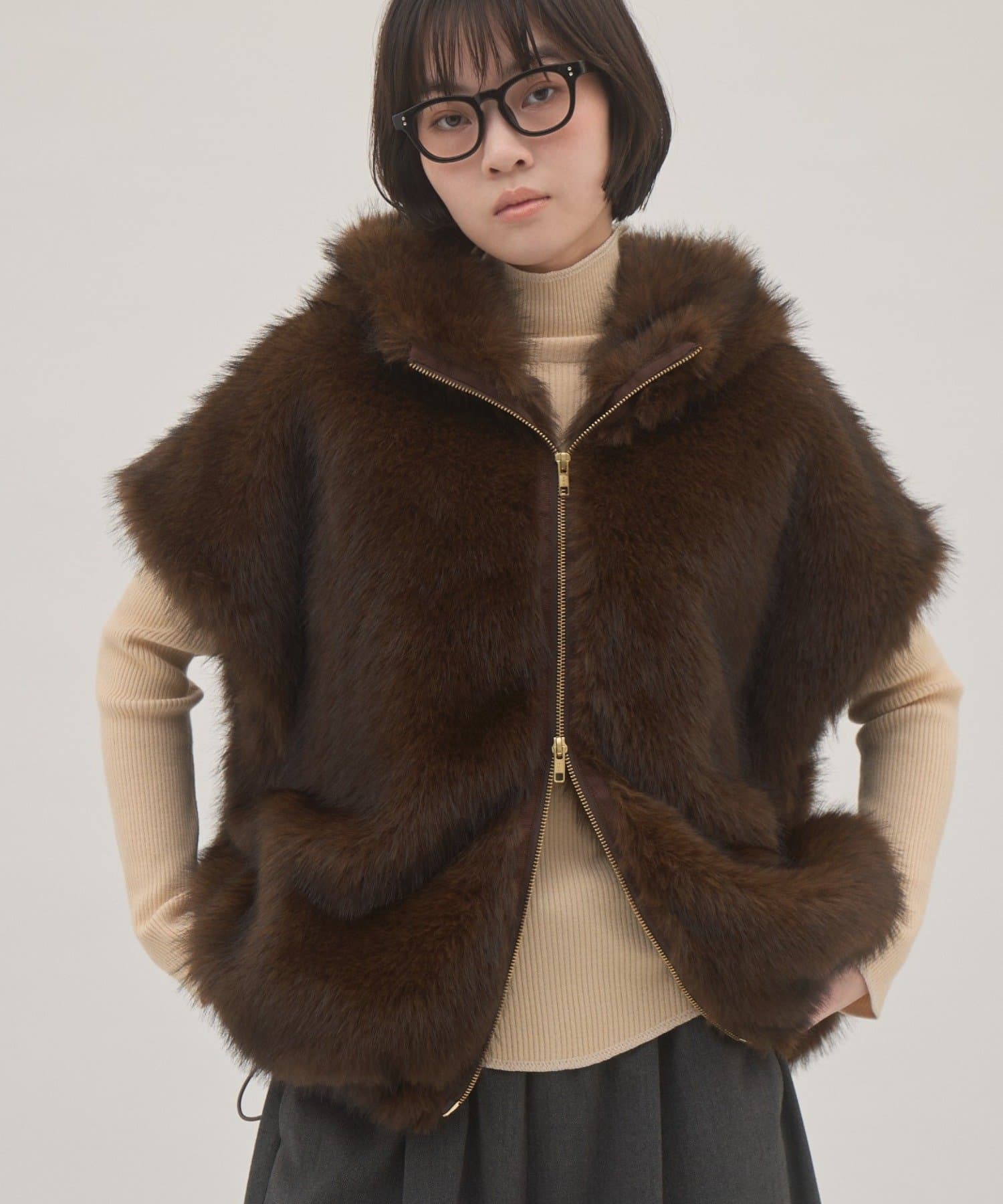CIAOPANIC TYPY(チャオパニックティピー) 【26Winter展示会 出展商品】【willow】ファーフードベスト