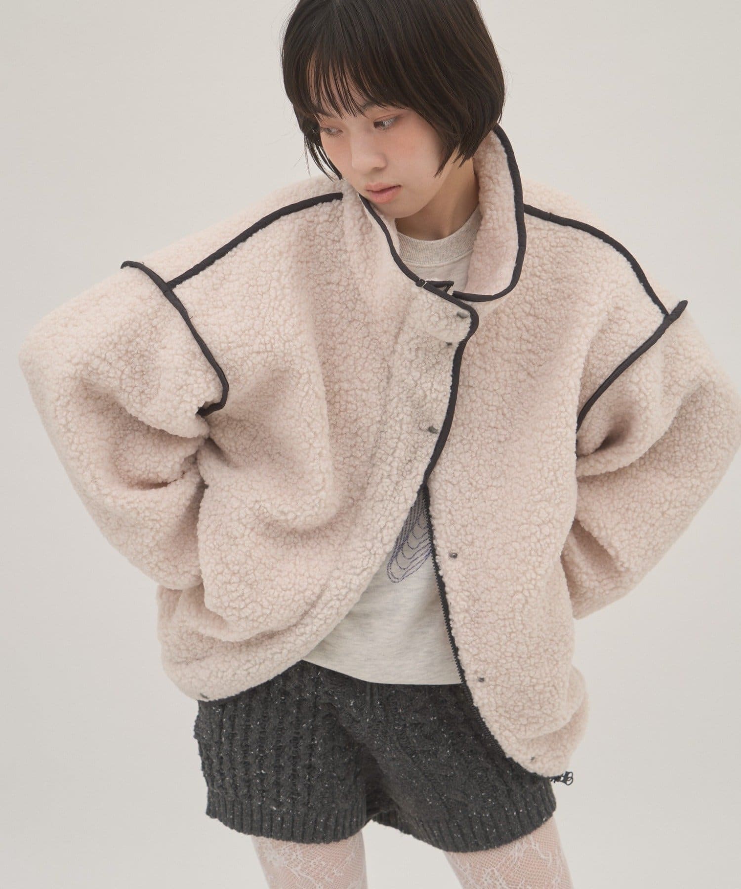 CIAOPANIC TYPY(チャオパニックティピー) 【26Winter展示会 出展商品】【willow】配色パイピングボアアウター