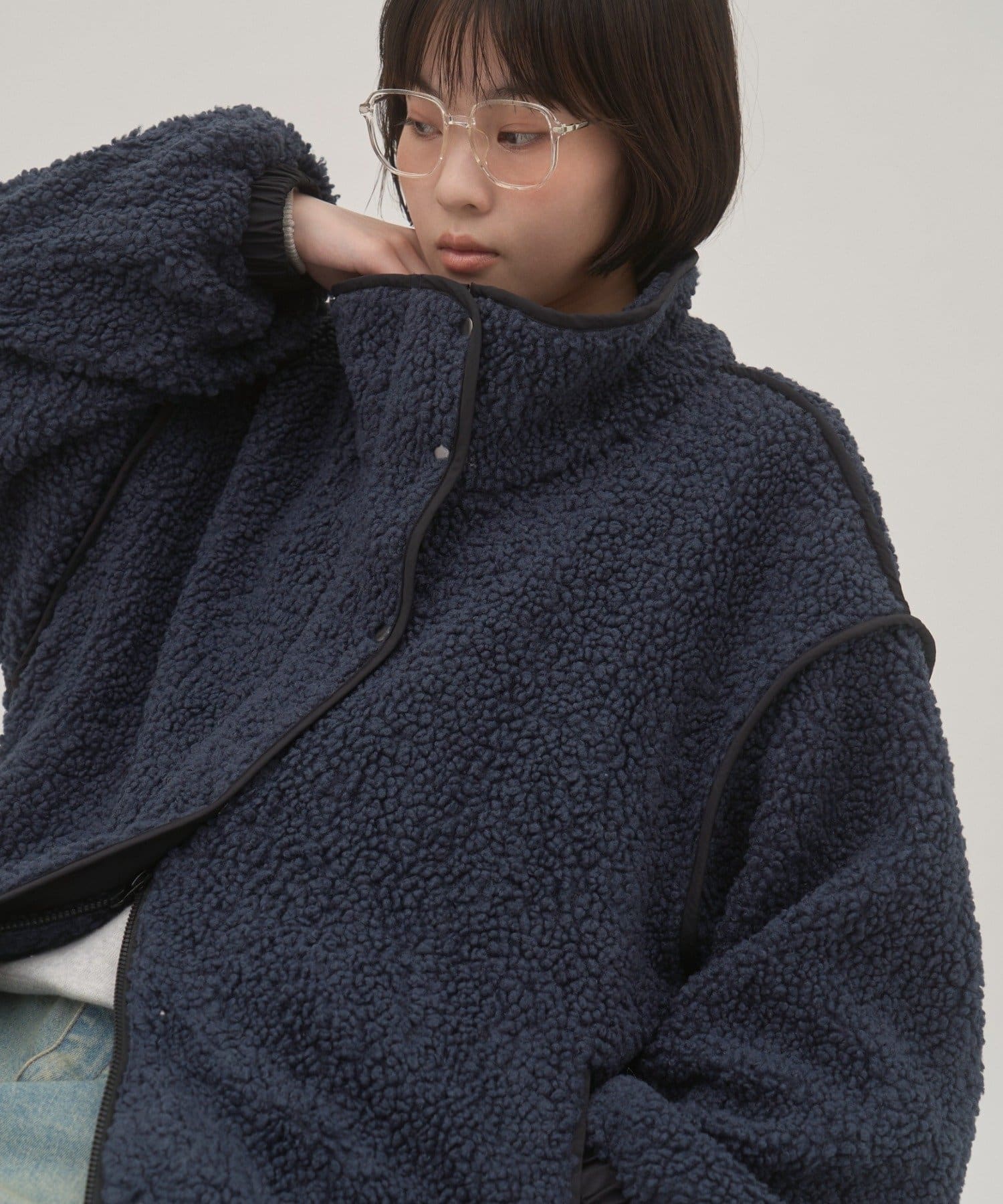 CIAOPANIC TYPY(チャオパニックティピー) 【26Winter展示会 出展商品】【willow】配色パイピングボアアウター