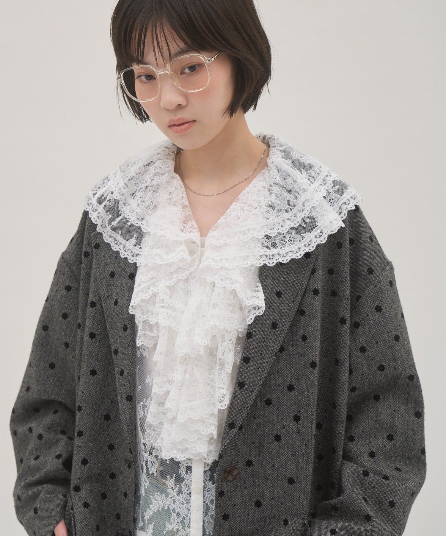 CIAOPANIC TYPY(チャオパニックティピー) 【26Winter展示会 出展商品】【willow】ラッフルレースチュニックブラウス
