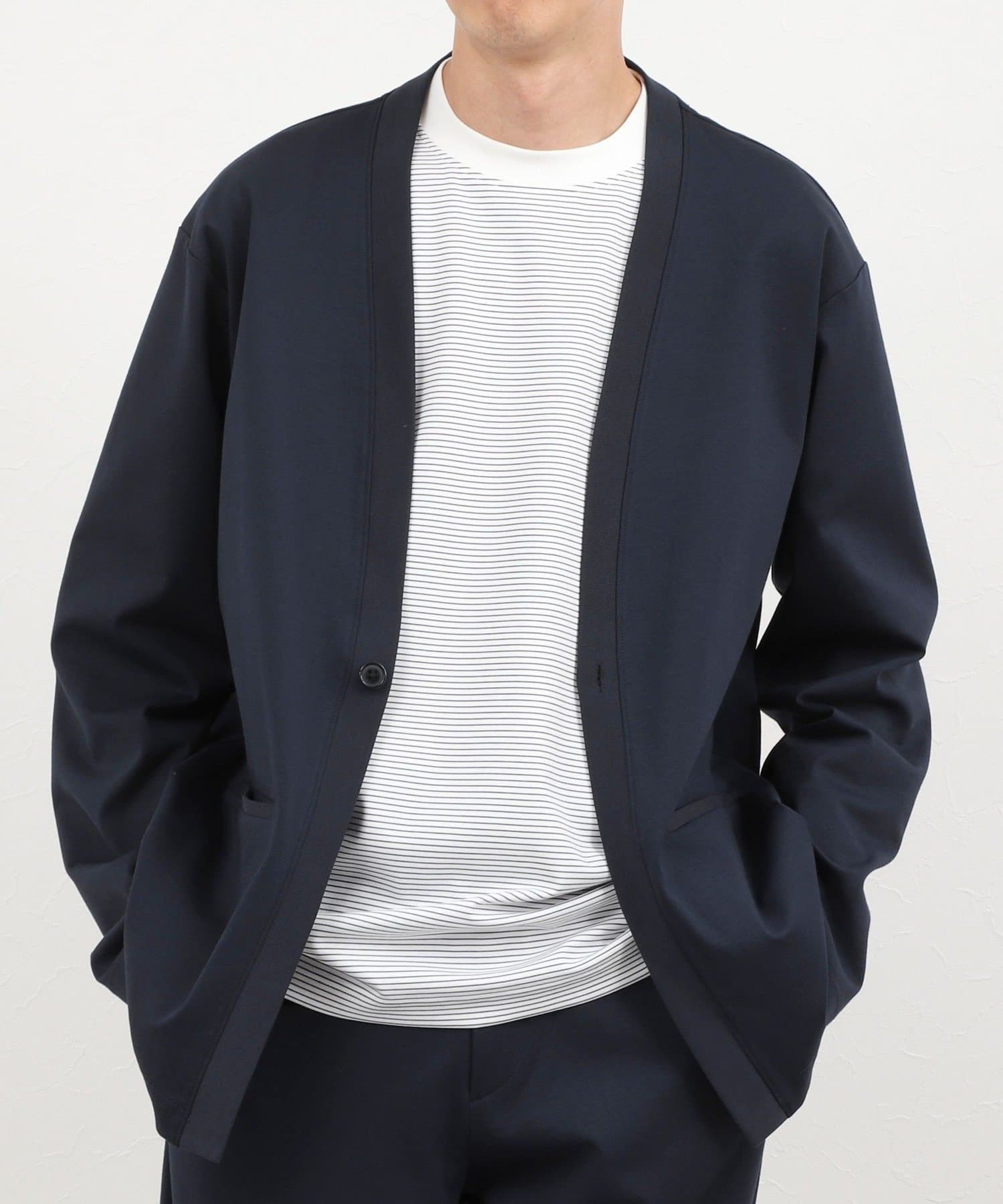 NOLLEY'S(ノーリーズ) 《セットアップ対応》ハイストレッチカーディガン 26AW