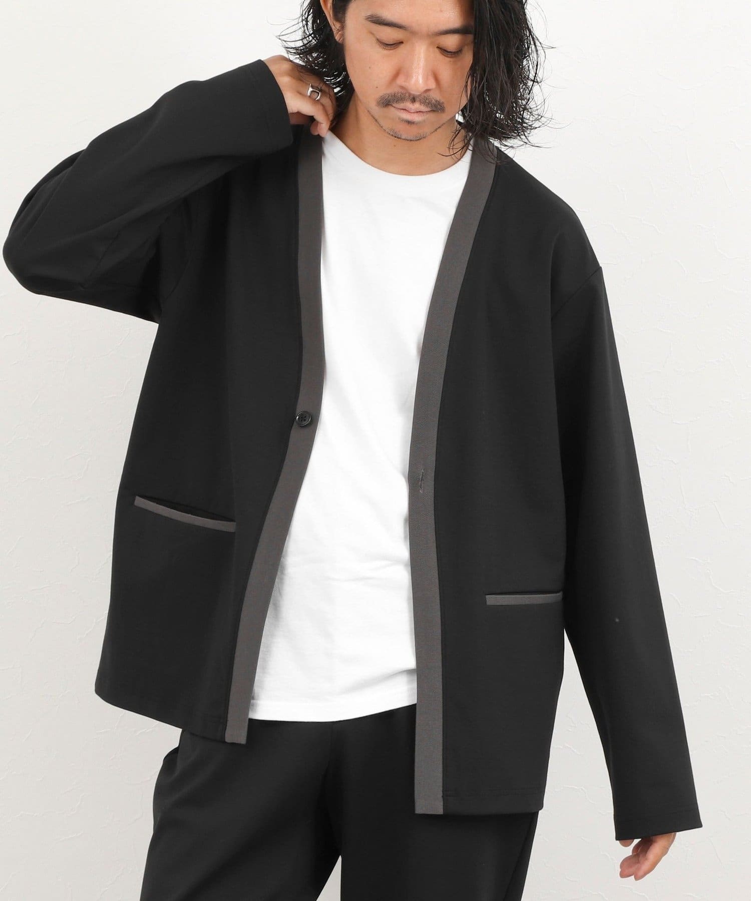 NOLLEY'S(ノーリーズ) 《セットアップ対応》ハイストレッチカーディガン 26AW
