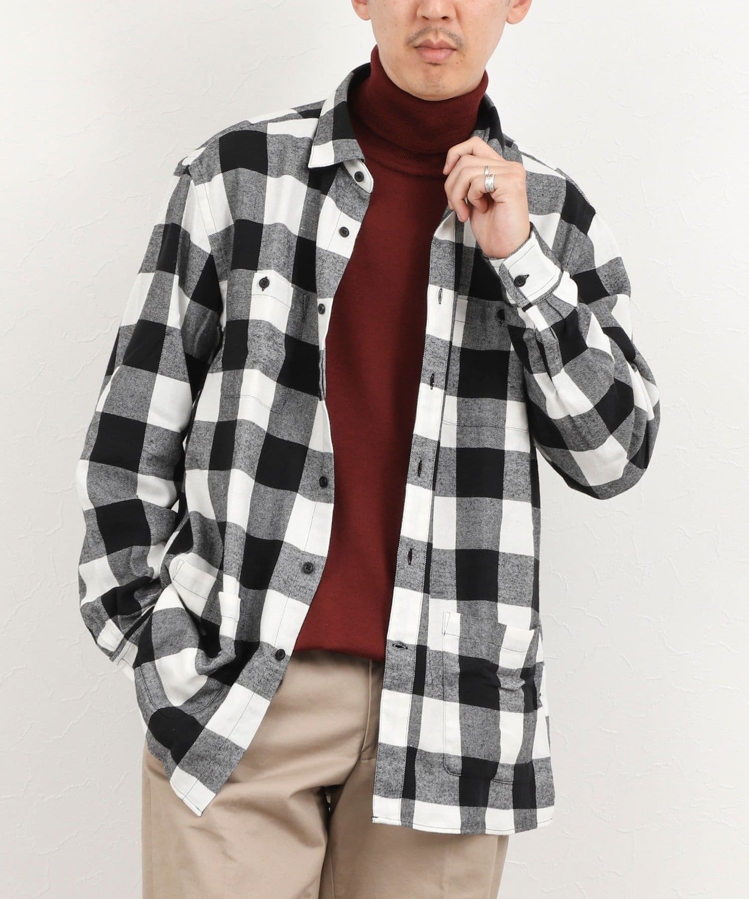 NOLLEY'S(ノーリーズ) バッファローチェック シャツカバーオール 26AW