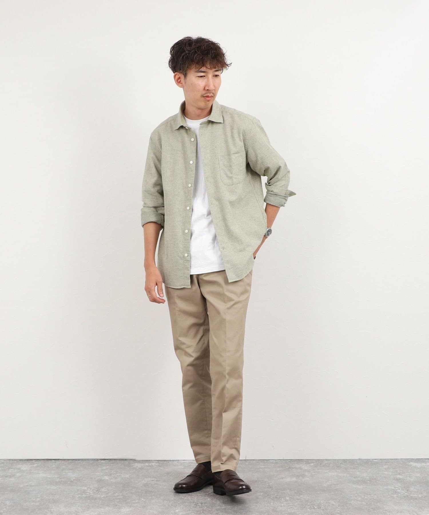 NOLLEY'S(ノーリーズ) COTOLINO ドビーワイドカラーシャツ 26AW