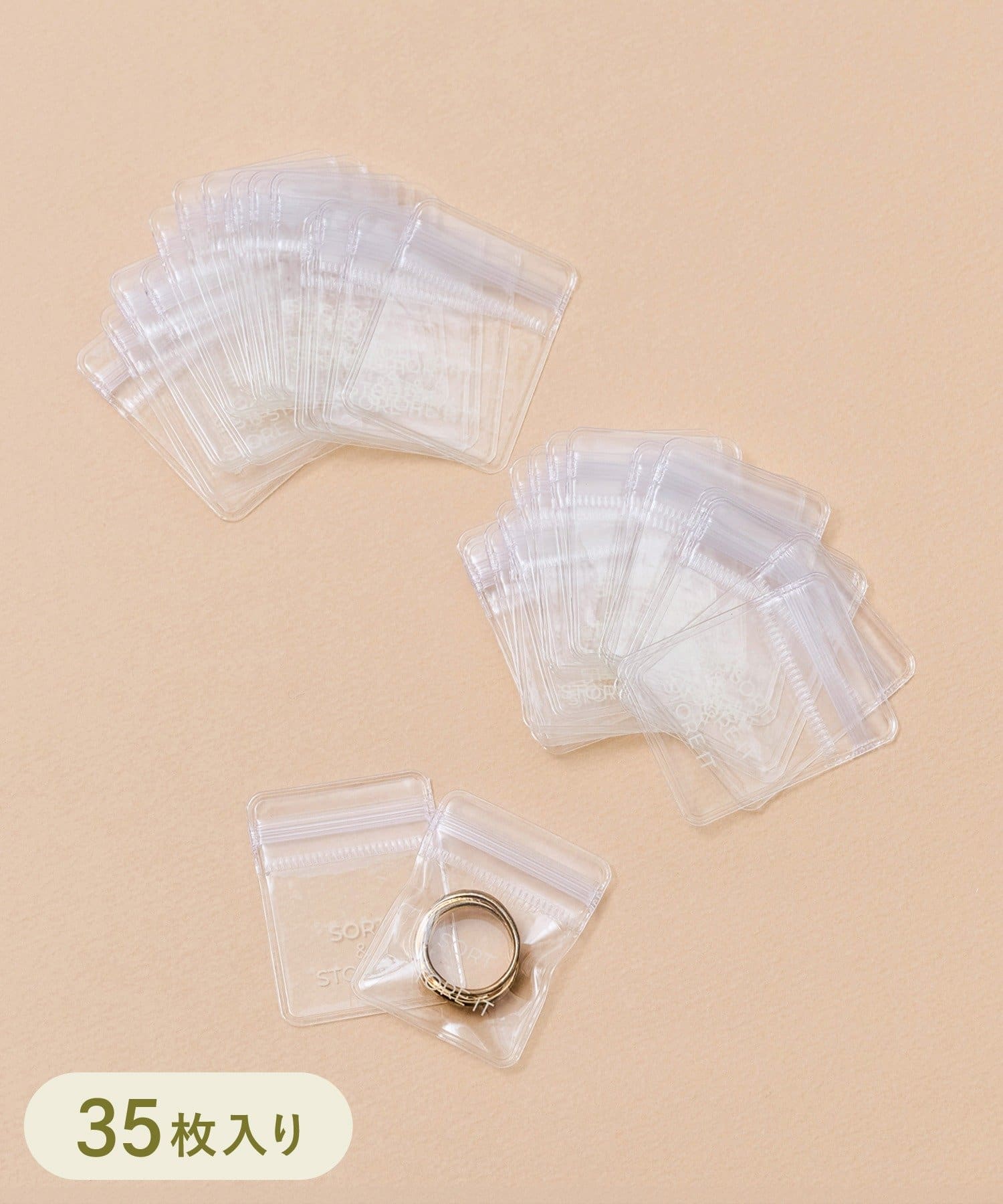 3COINS(スリーコインズ) 小分けポケット35枚入り：S