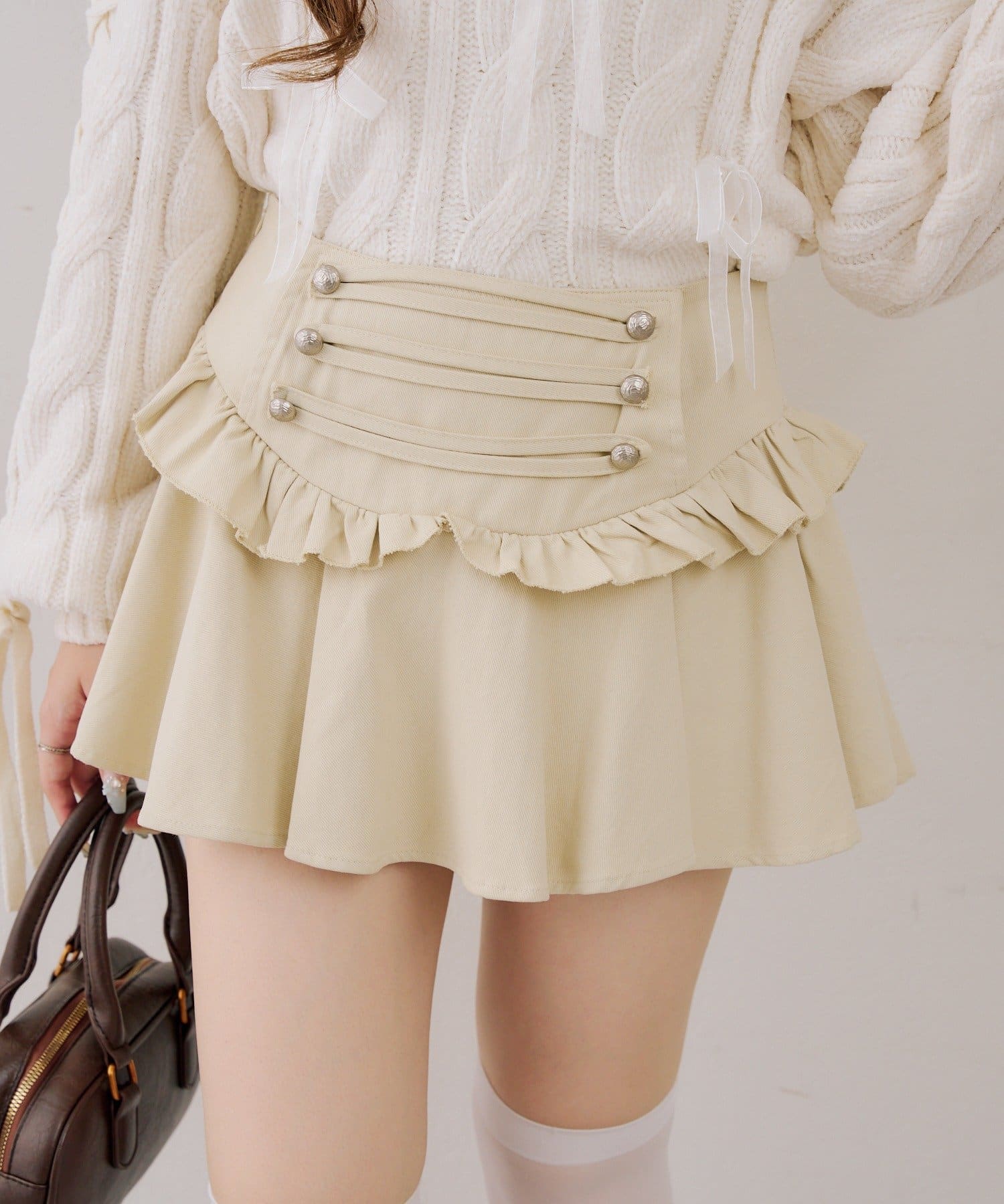 continuer】ナポレオンフリルミニスカート | NICE CLAUP / OLIVE des