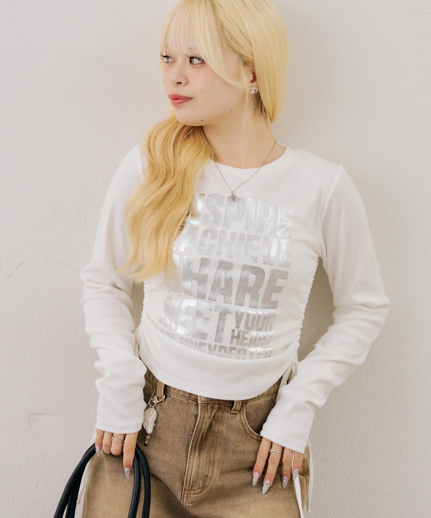 NICE CLAUP / OLIVE des OLIVE OUTLET(ナイスクラップ  / オリーブ デ オリーブ アウトレット) 【continuer】ドロストアソートテレコトップス