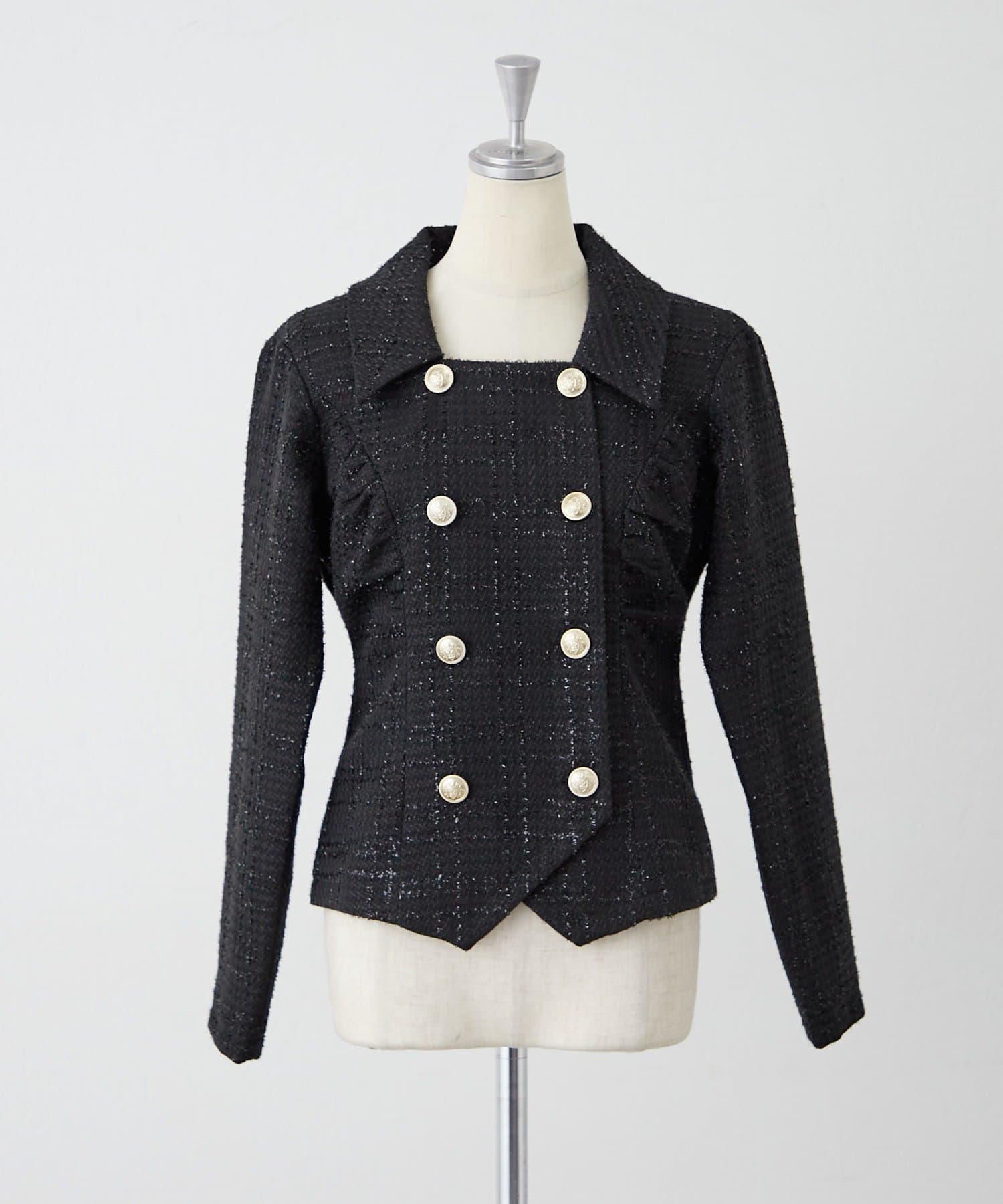 NICE CLAUP / OLIVE des OLIVE OUTLET(ナイスクラップ  / オリーブ デ オリーブ アウトレット) 【continuer】 ツイードジャケット